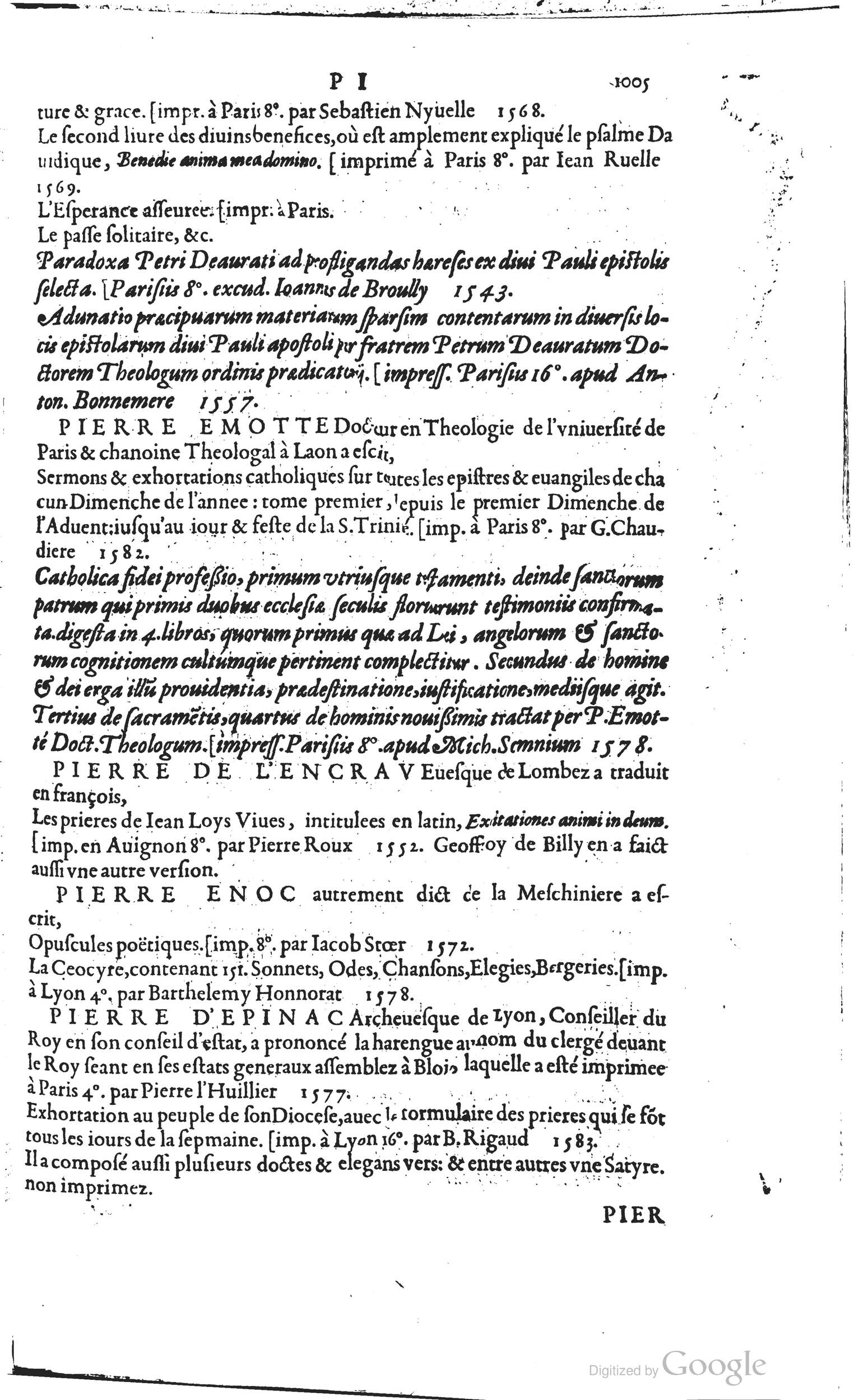 1585 - Barthélemy Honorat - Bibliothèques françaises - BSB Munich