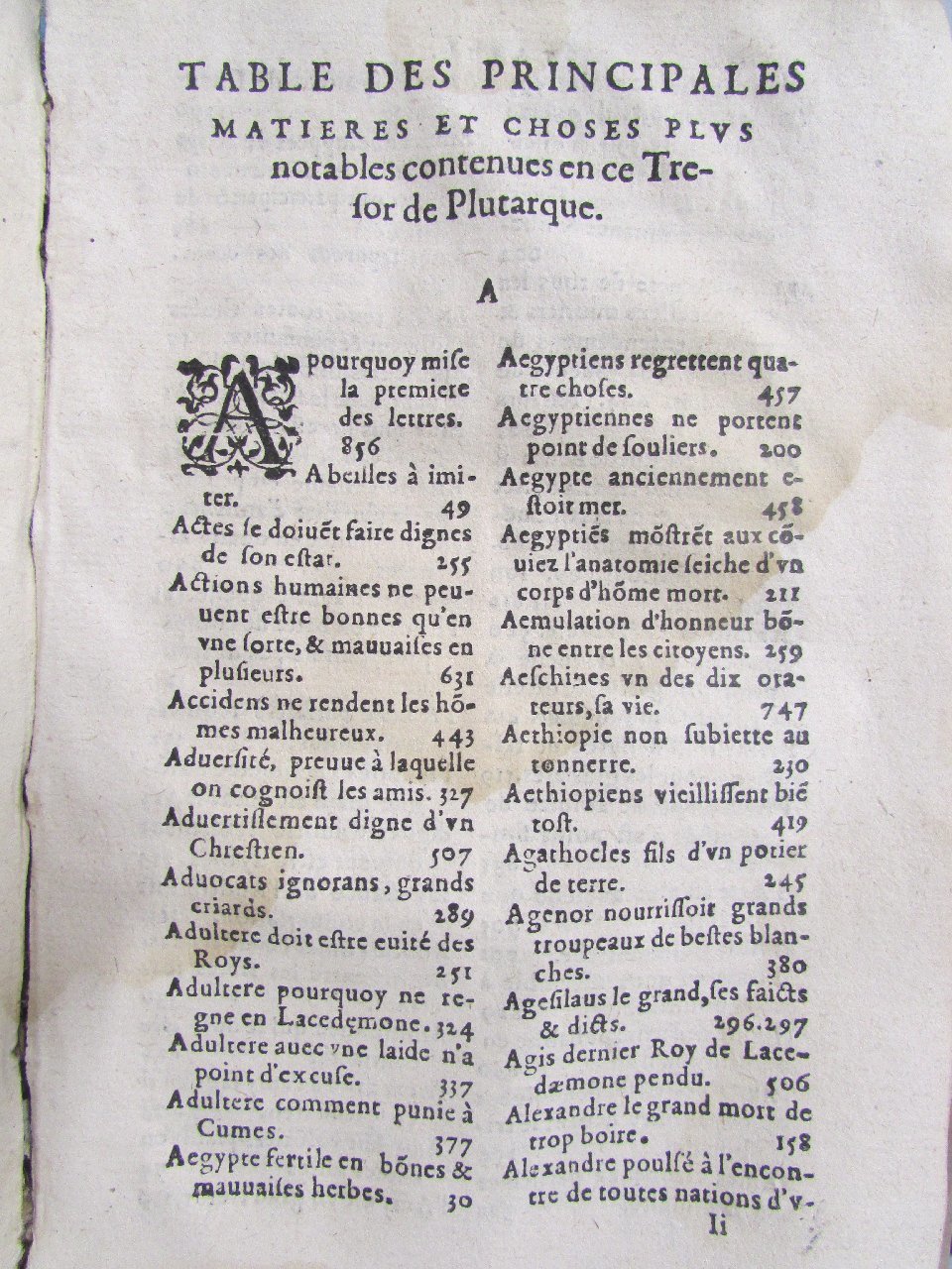 1578 - Jean Poupy - Trésor des morales de Plutarque - Vitré