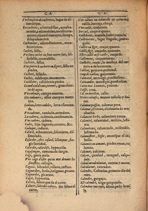 1607 - Marc Orry - Trésor des deux langues espagnole et française (Première et Seconde parties) - ÖNB Wien 1607 - Marc Orry - Trésor des deux langues espagnole et française (Première et Seconde parties) - ÖNB Wien