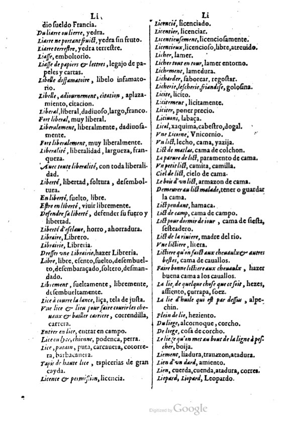 1621 - Adrian Tiffaine - Trésor des deux langues espagnole et française - BM Lyon