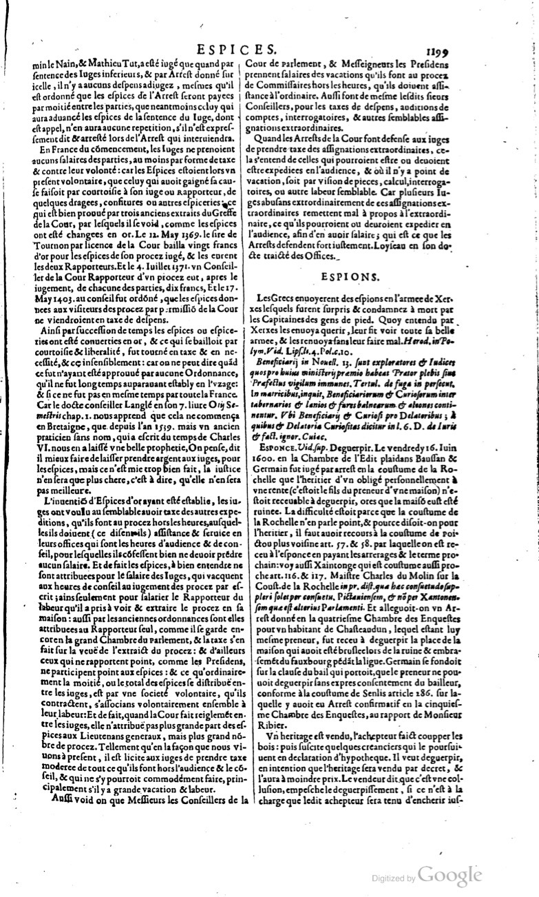 1629 - Veuve Nicolas Buon - Trésor du droit français (21754 T. 1) - BM Lyon 1629 - Veuve Nicolas Buon - Trésor du droit français (21754 T. 1) - BM Lyon