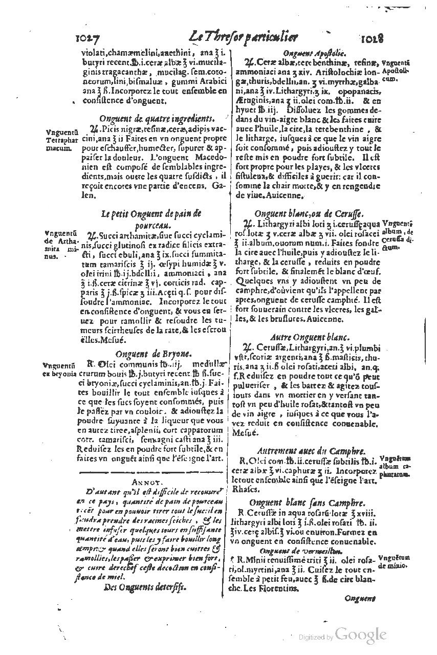 1616 - Étienne Gamonet - Grand trésor ou dispensaire - BSB Munich