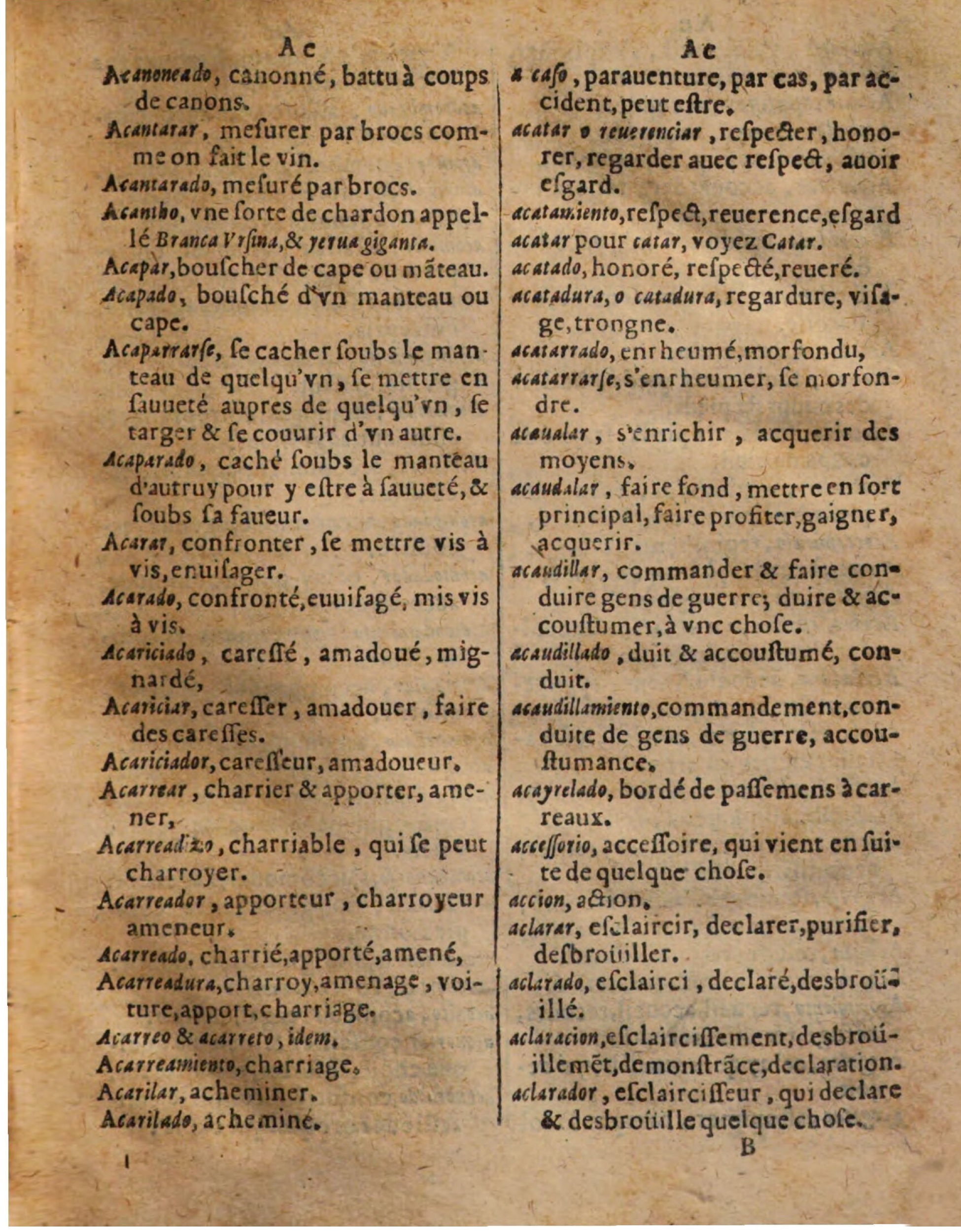 1625 - Hubert Antoine - Trésor des deux langues espagnole et française - Augsbourg