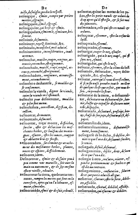 1621 - Adrian Tiffaine - Trésor des deux langues espagnole et française - BM Lyon