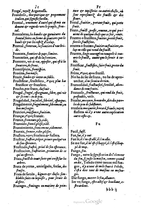 1621 - Adrian Tiffaine - Trésor des deux langues espagnole et française - BM Lyon