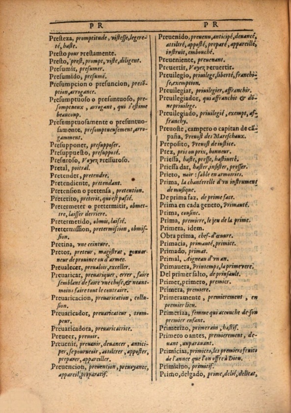 1607 - Marc Orry - Trésor des deux langues espagnole et française (Première et Seconde parties) - ÖNB Wien