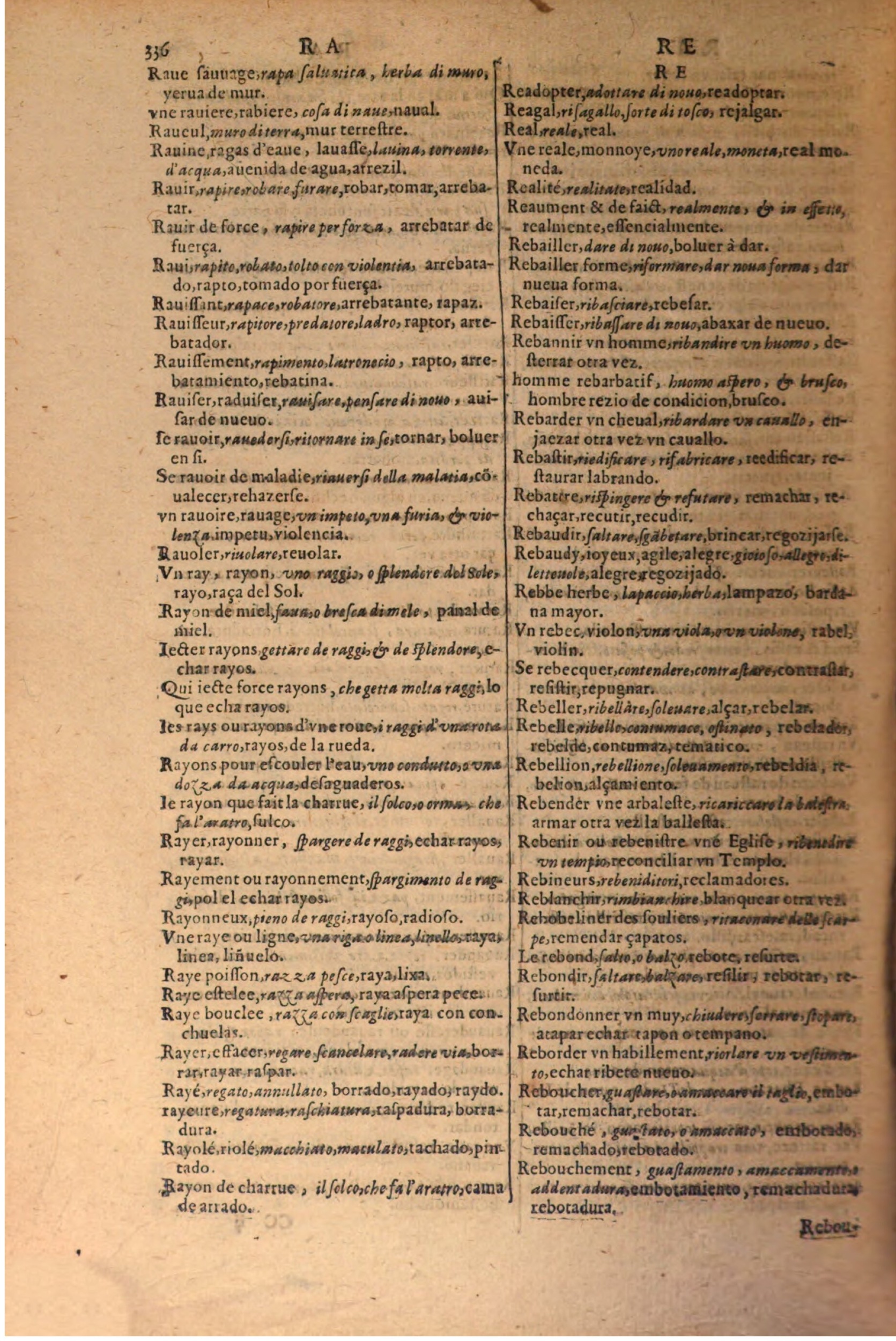 1616 - Pierre de la Rovière - Trésor des trois langues (Seconde partie) - BSB Munich