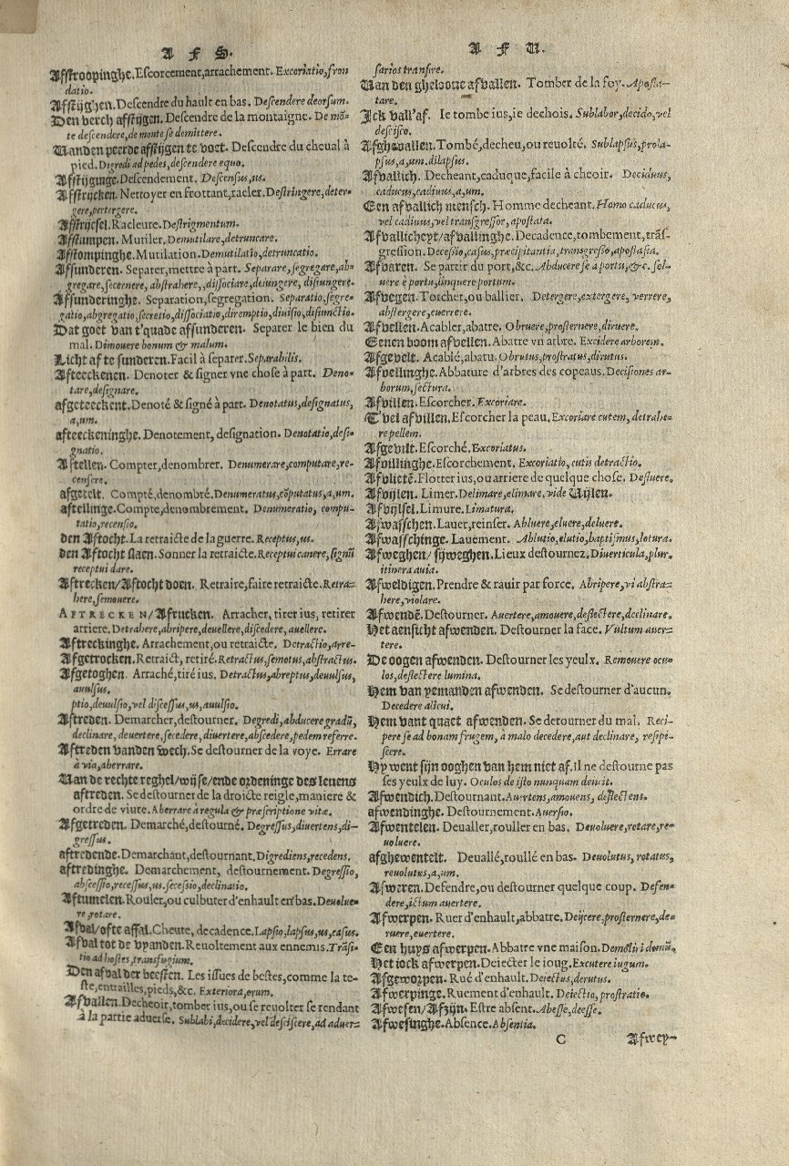 1573 - Christophe Plantin - Trésor du langage bas-allemand - Greifswald