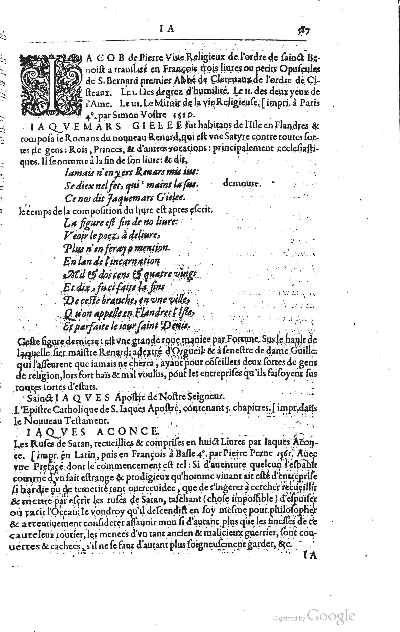 1585 - Barthélemy Honorat - Bibliothèques françaises - BSB Munich