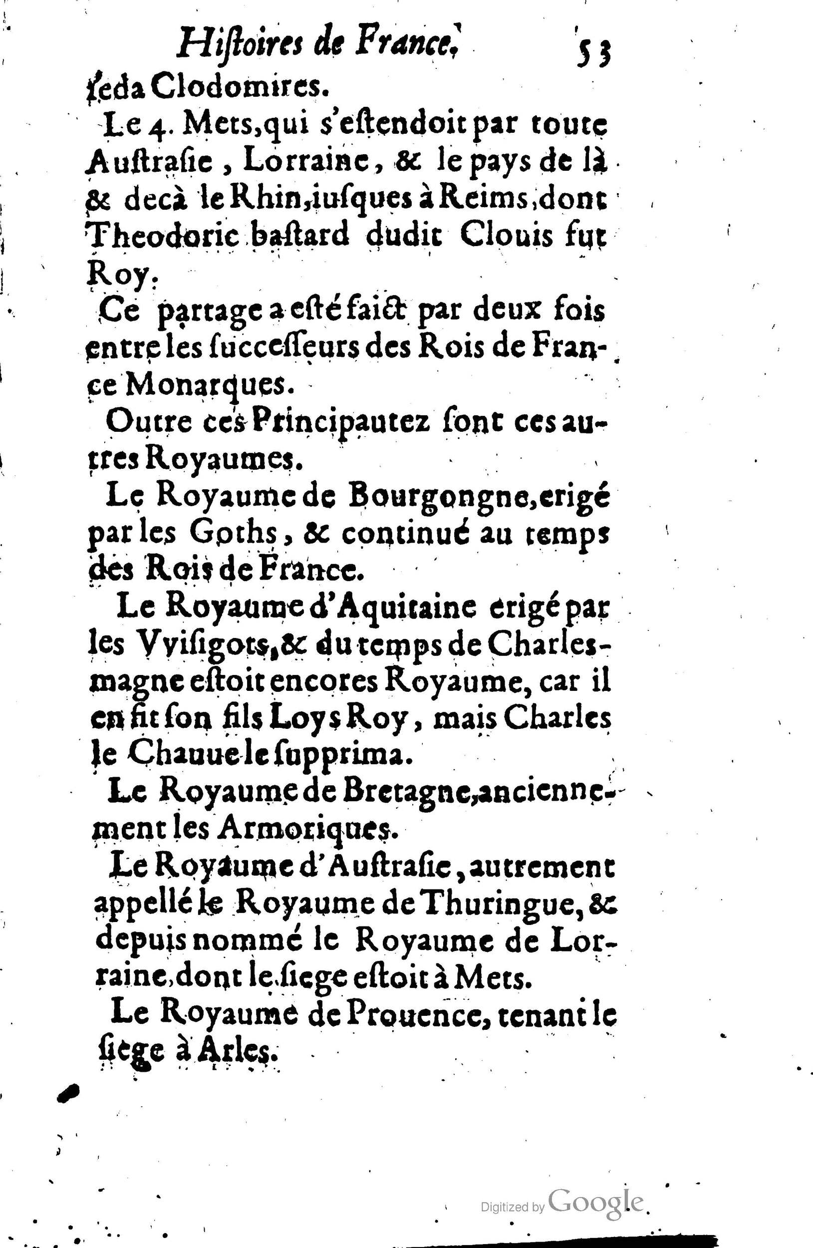 1619 - Jean Corrozet - Trésor des histoires de France - BSB Munich