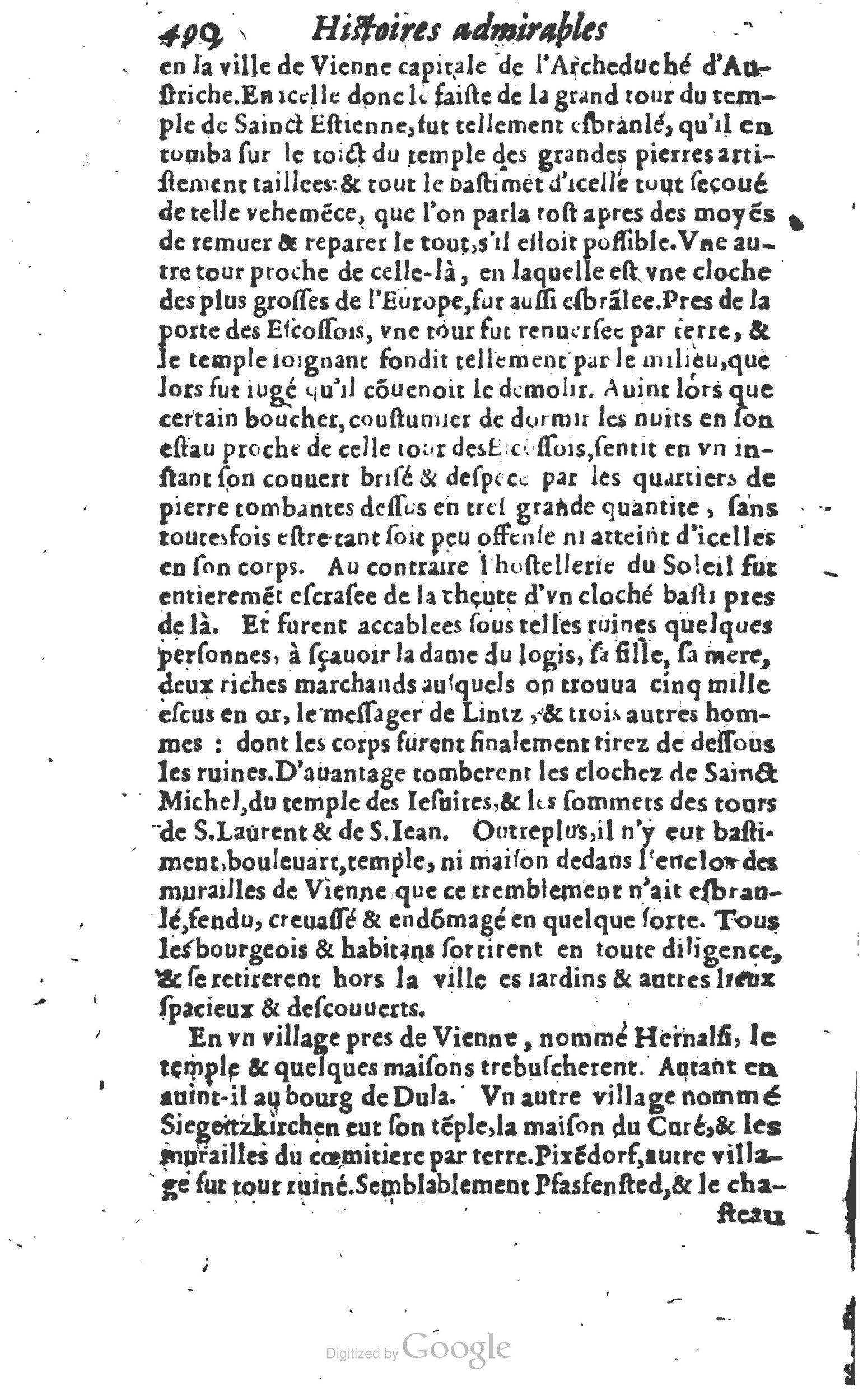 1610 - Paul Marceau - Trésor d’histoires admirables et mémorables - Princeton