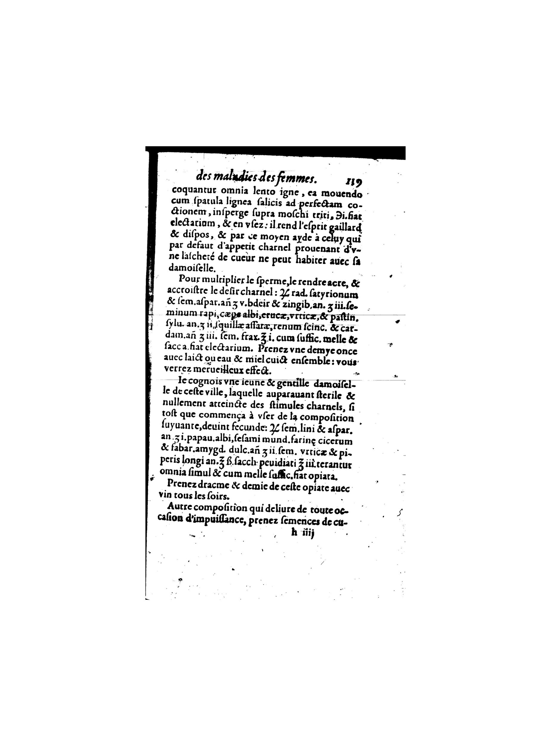 1587 - Jacques du Puis - Trésor des remèdes secrets pour les maladies des femmes - BnF