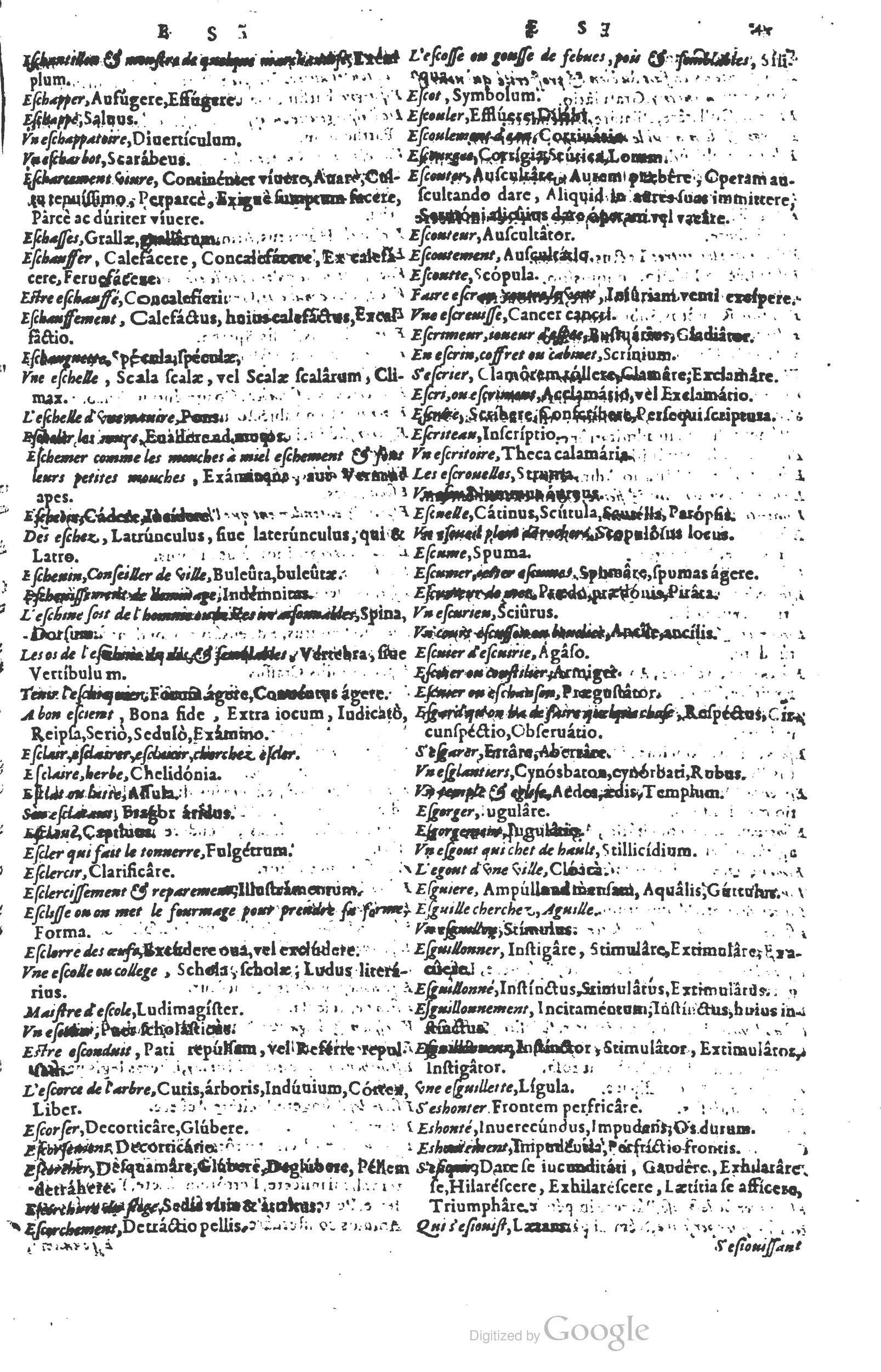 1578 - Louis Cloquemin - Trésor des mots et traits français - BSB Munich