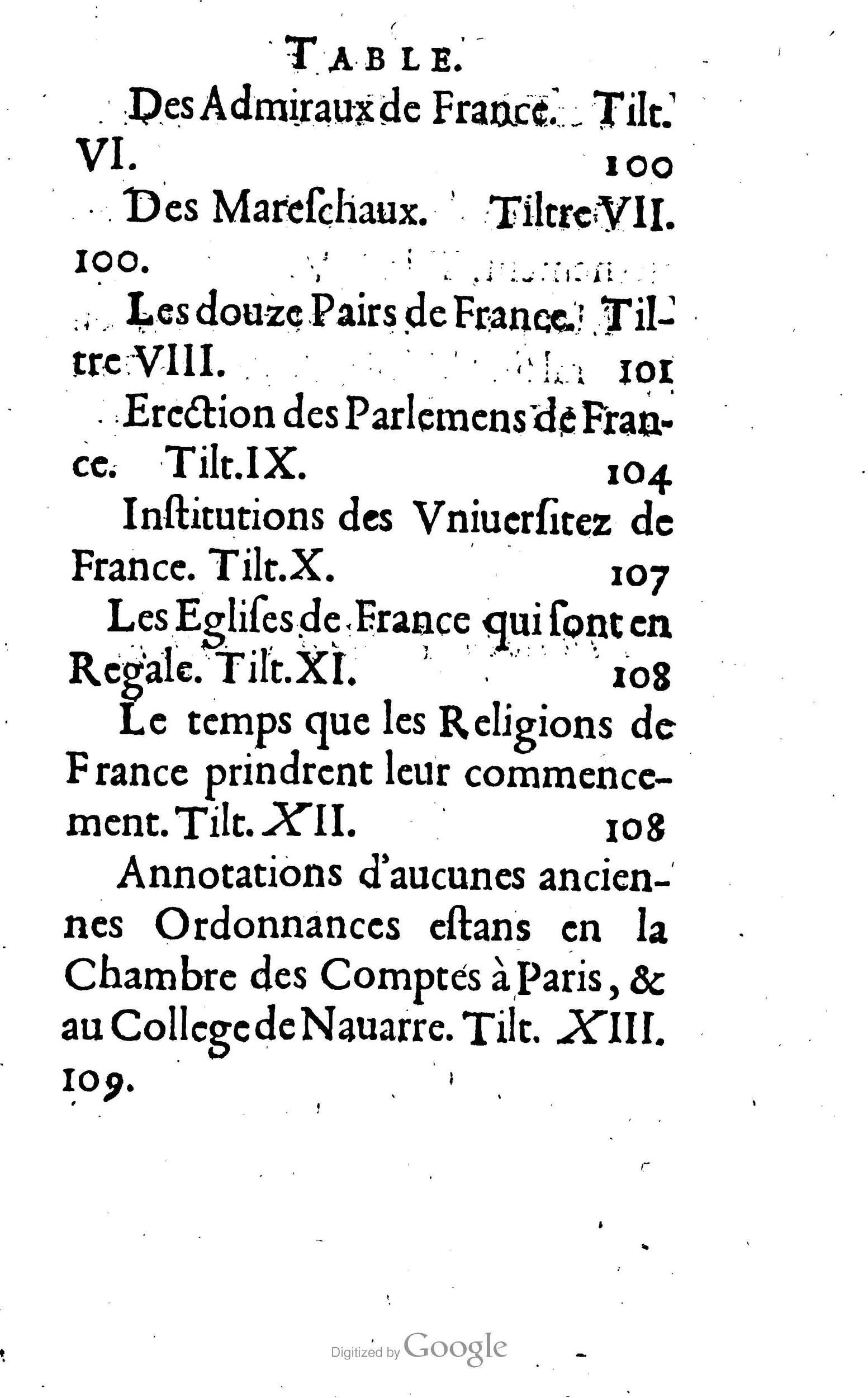 1638 - Jean Corrozet - Trésor des histoires de France - BM Lyon