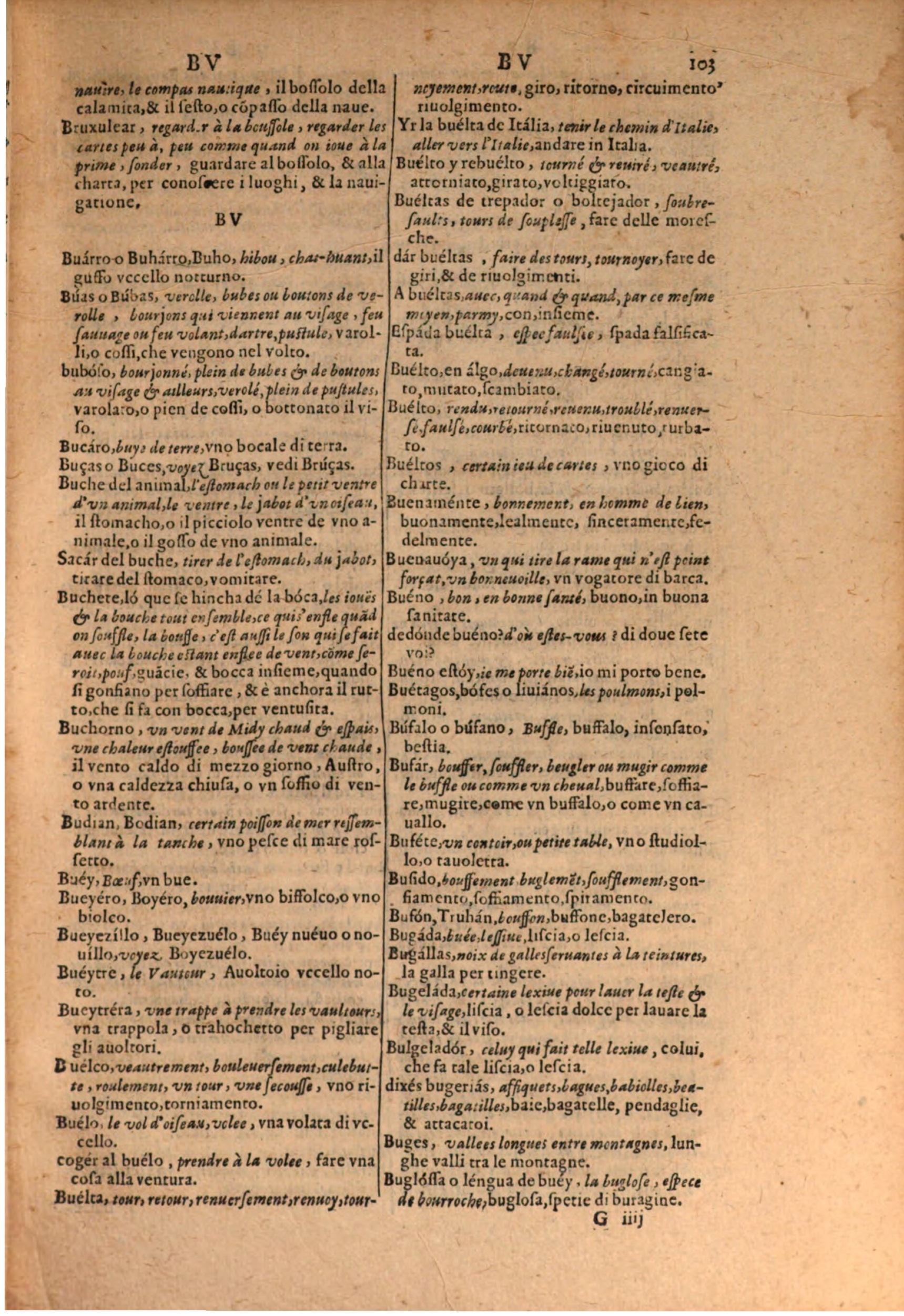 1606 - Samuel Crespin - Thresor des trois langues, francoise, italiene et espagnolle - BSB Munich