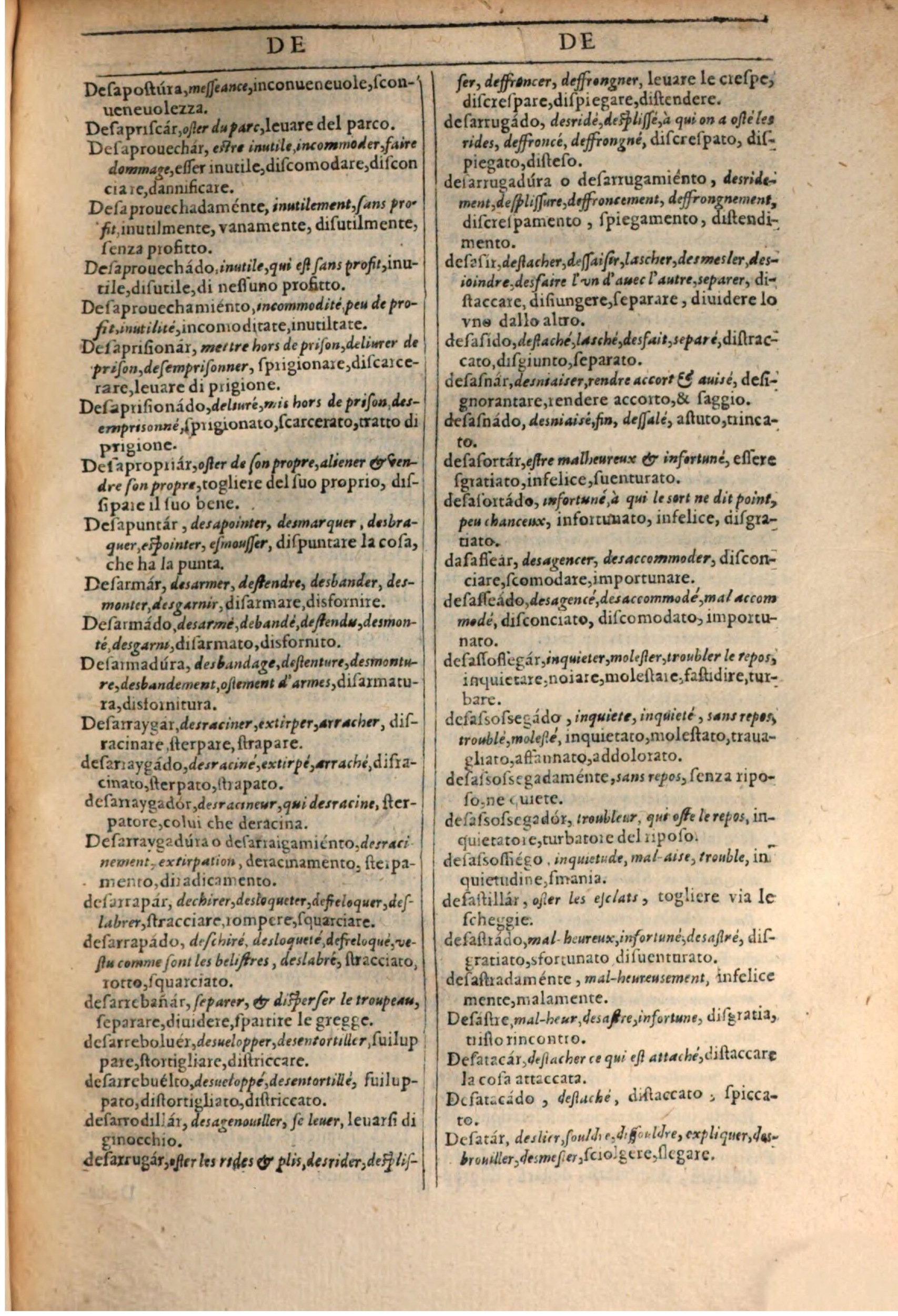 1609 - Philippe Albert et Alexandre Pernet - Trésor des trois langues française, italienne et espagnole (Première partie) - BSB Munich 1609 - Philippe Albert et Alexandre Pernet - Trésor des trois langues française, italienne et espagnole (Première partie) - BSB Munich