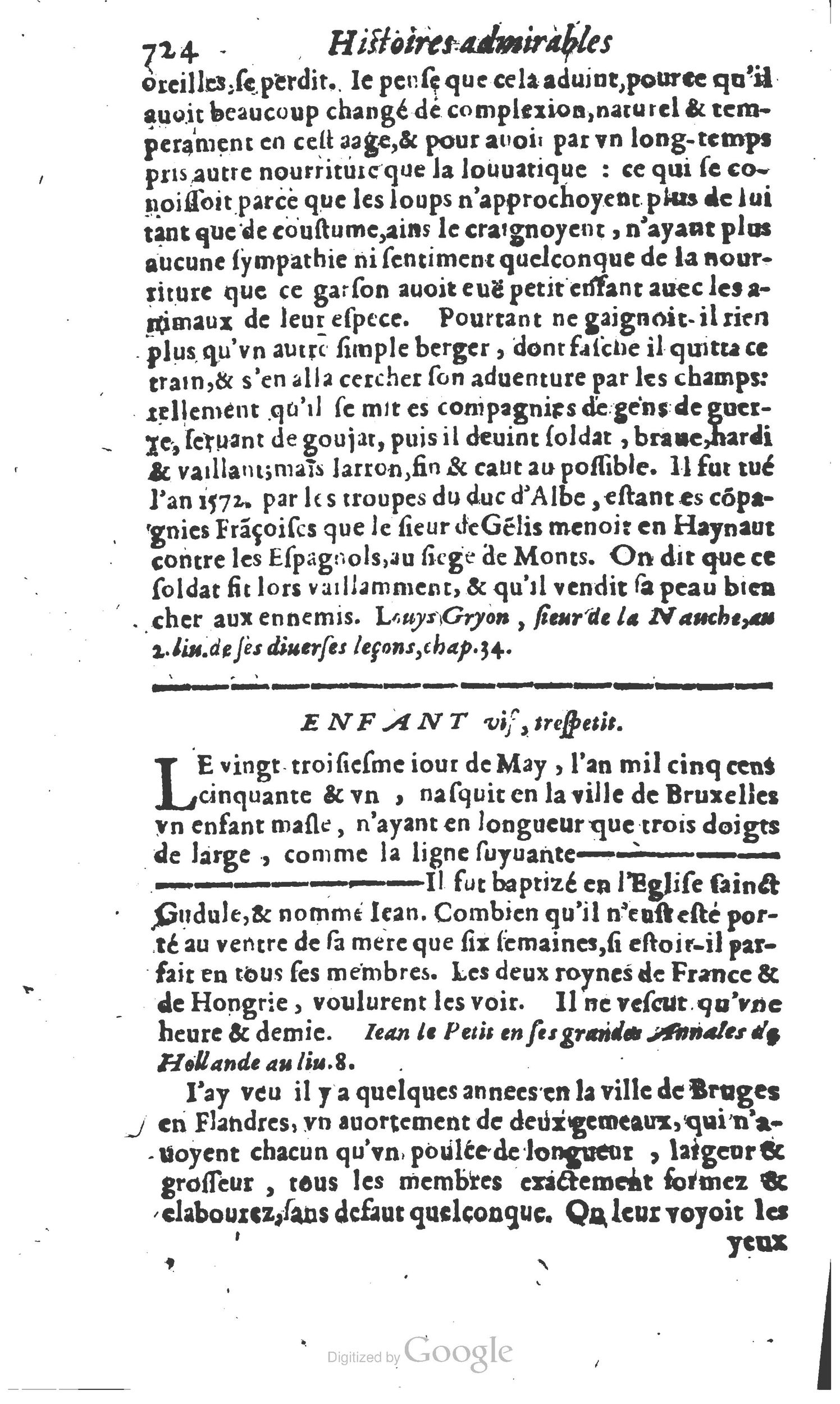 1610 - Paul Marceau - Trésor d’histoires admirables et mémorables - Princeton
