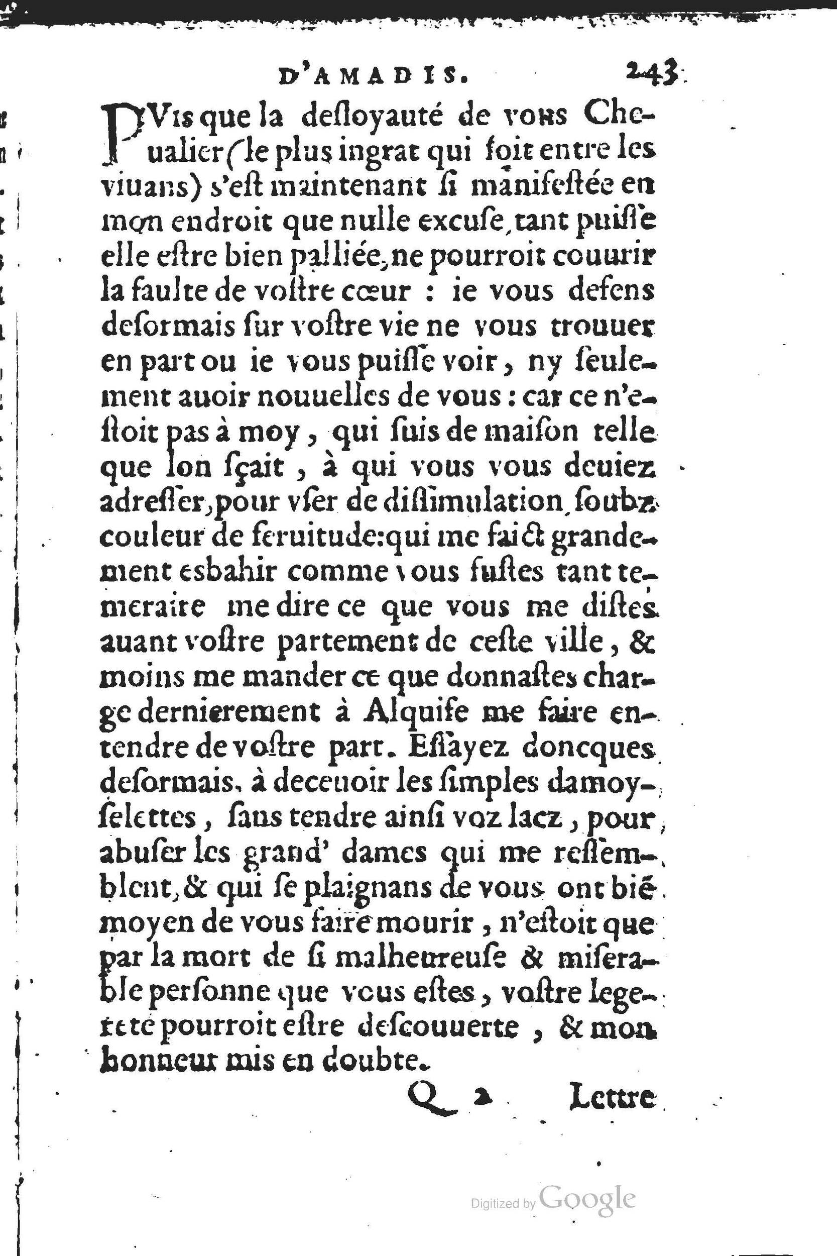 1560 - Jean d’Ogerolles et Gabriel Cotier Lyon - Trésor des Amadis - BSB Munich