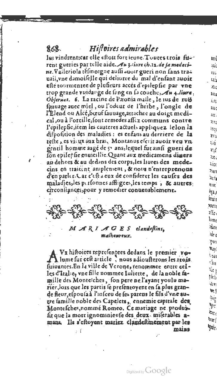 1610 - Paul Marceau - Trésor d’histoires admirables et mémorables - BSB Munich 1610 - Paul Marceau - Trésor d’histoires admirables et mémorables - BSB Munich