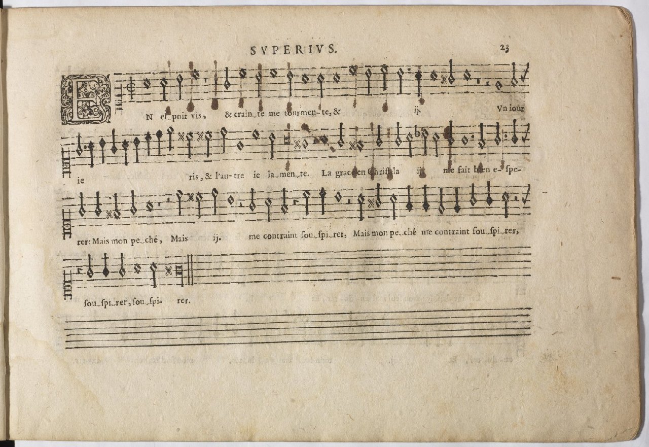 1594 - Paul Marceau - Trésor de musique d&#039;Orlande de Lassus, Superius, Bassus, Tenor, Quinta pars - BnF