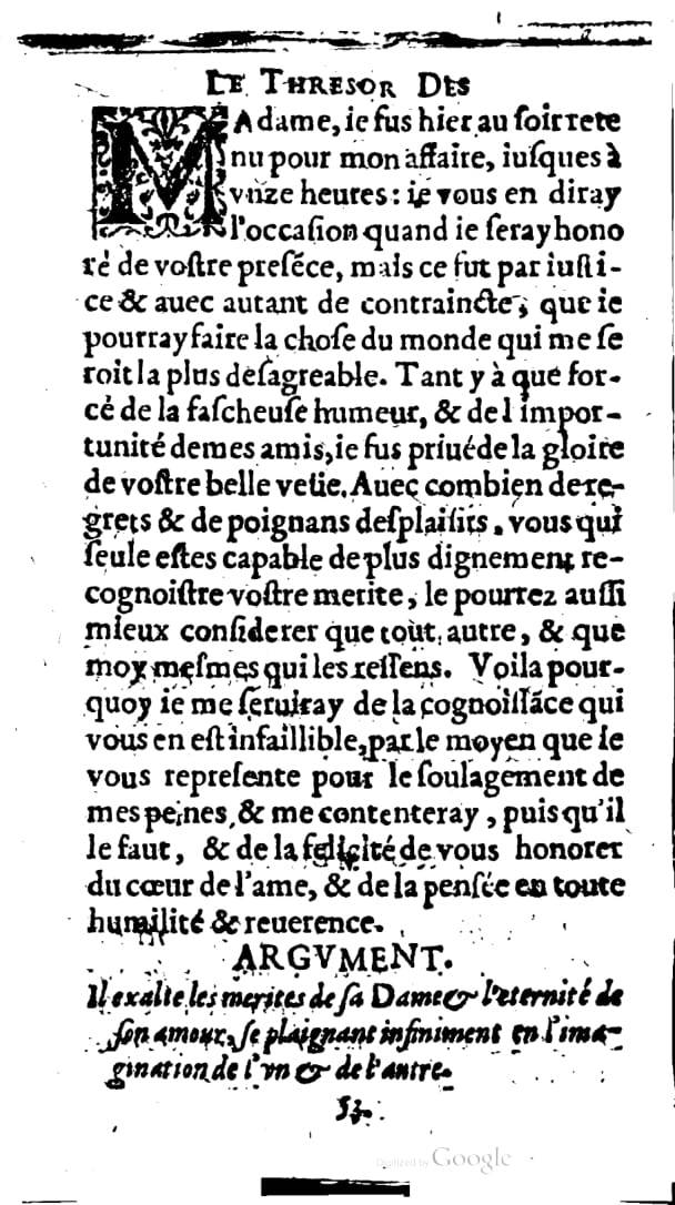 1624 - Nicolas Oudot - Trésor des lettres douces et amoureuses - BNC Florence 1624 - Nicolas Oudot - Trésor des lettres douces et amoureuses - BNC Florence