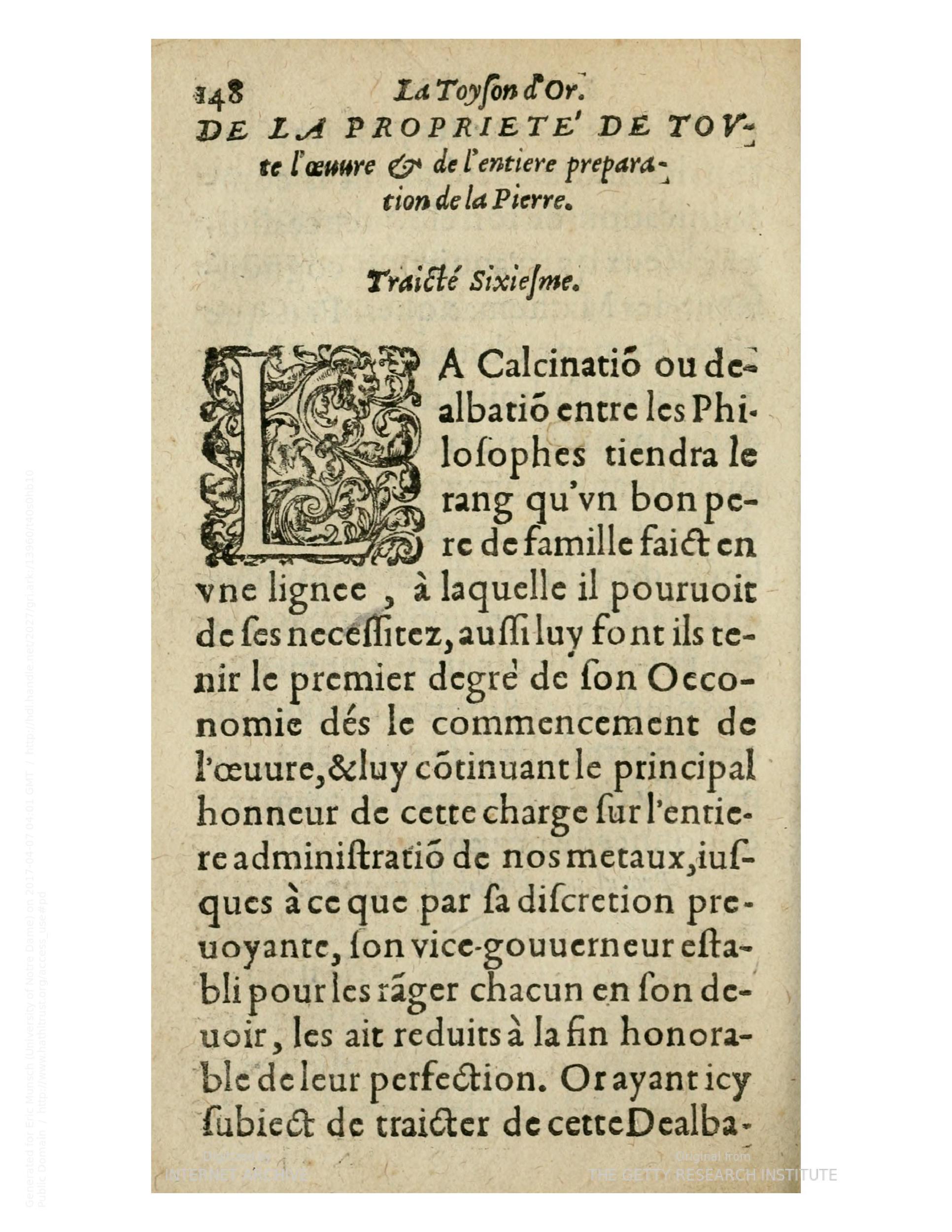 1612 - Charles Sevestre - Toison d’or ou la fleur des trésors - Getty Research Institute