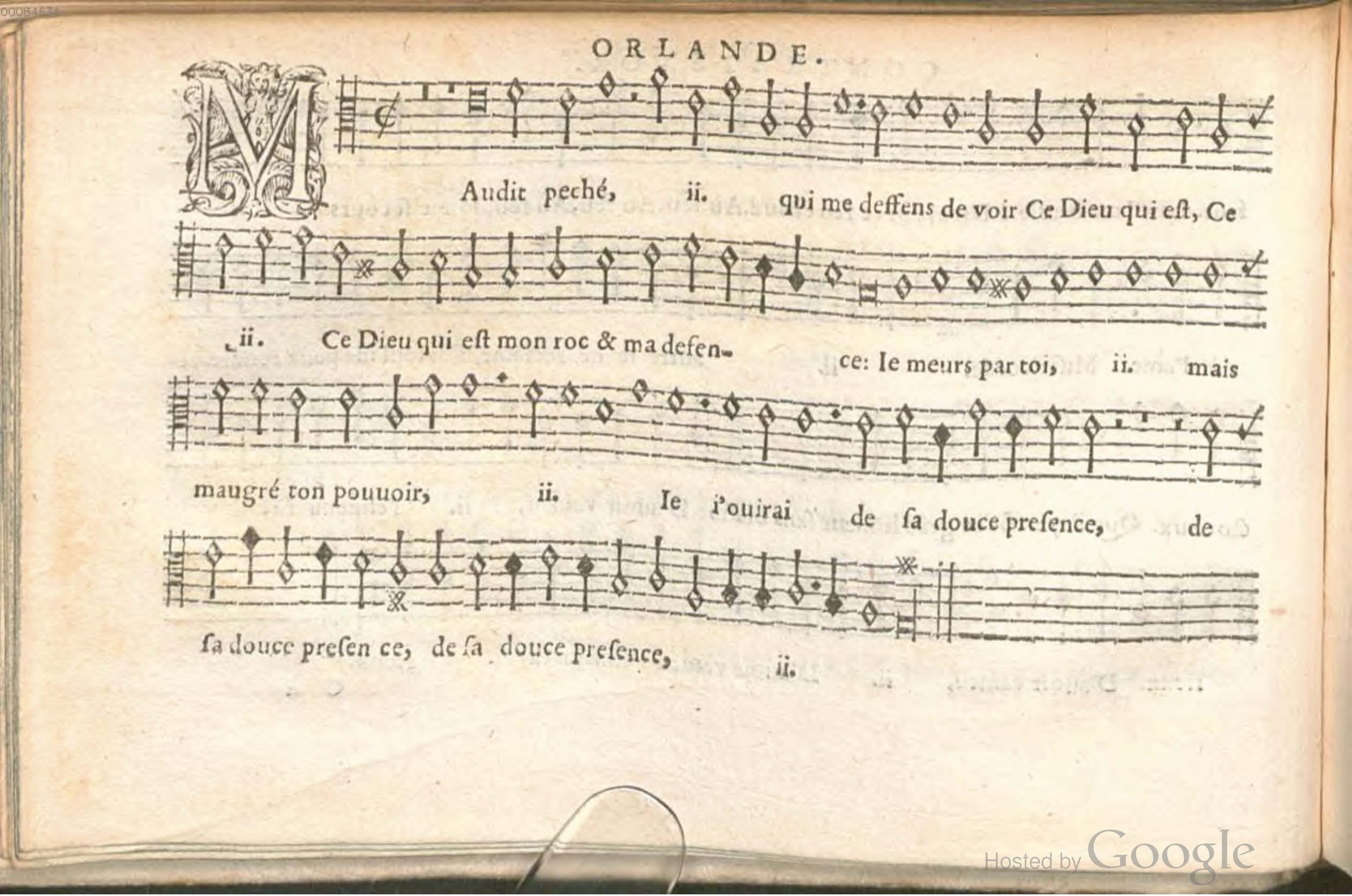 1576 - [Pierre de Saint-André] - Trésor de musique d’Orlande de Lassus Contratenor - BSB Munich