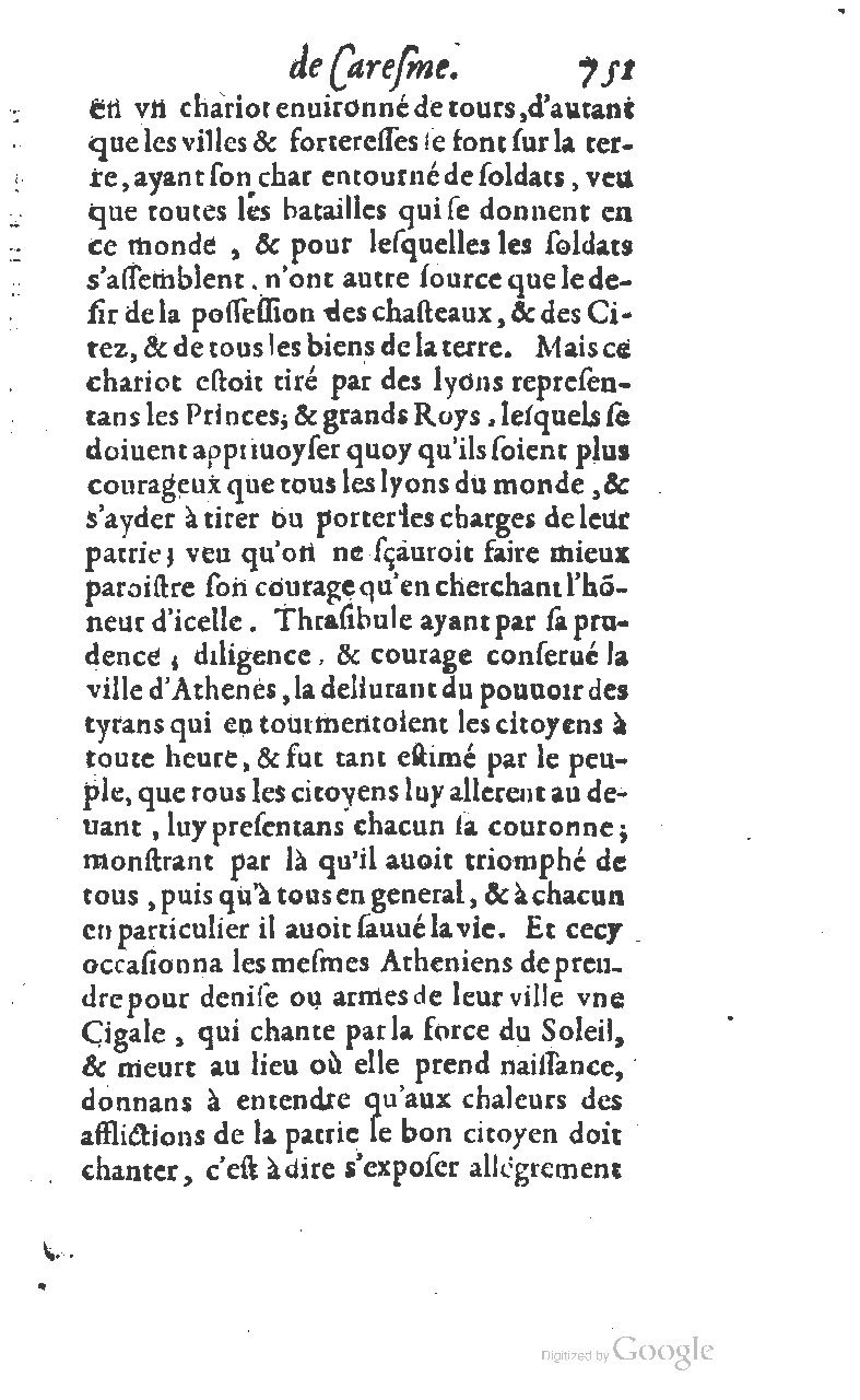 1607 - Nicolas Du Fossé - Trésor quadragésimal - T 01 - BM Lyon