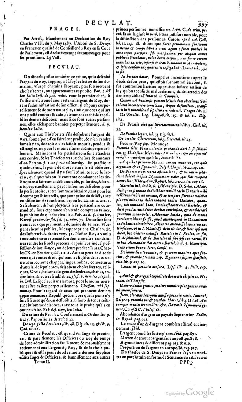1629 - Veuve Nicolas Buon - Trésor du droit français (29620 T. 2) - BM Lyon