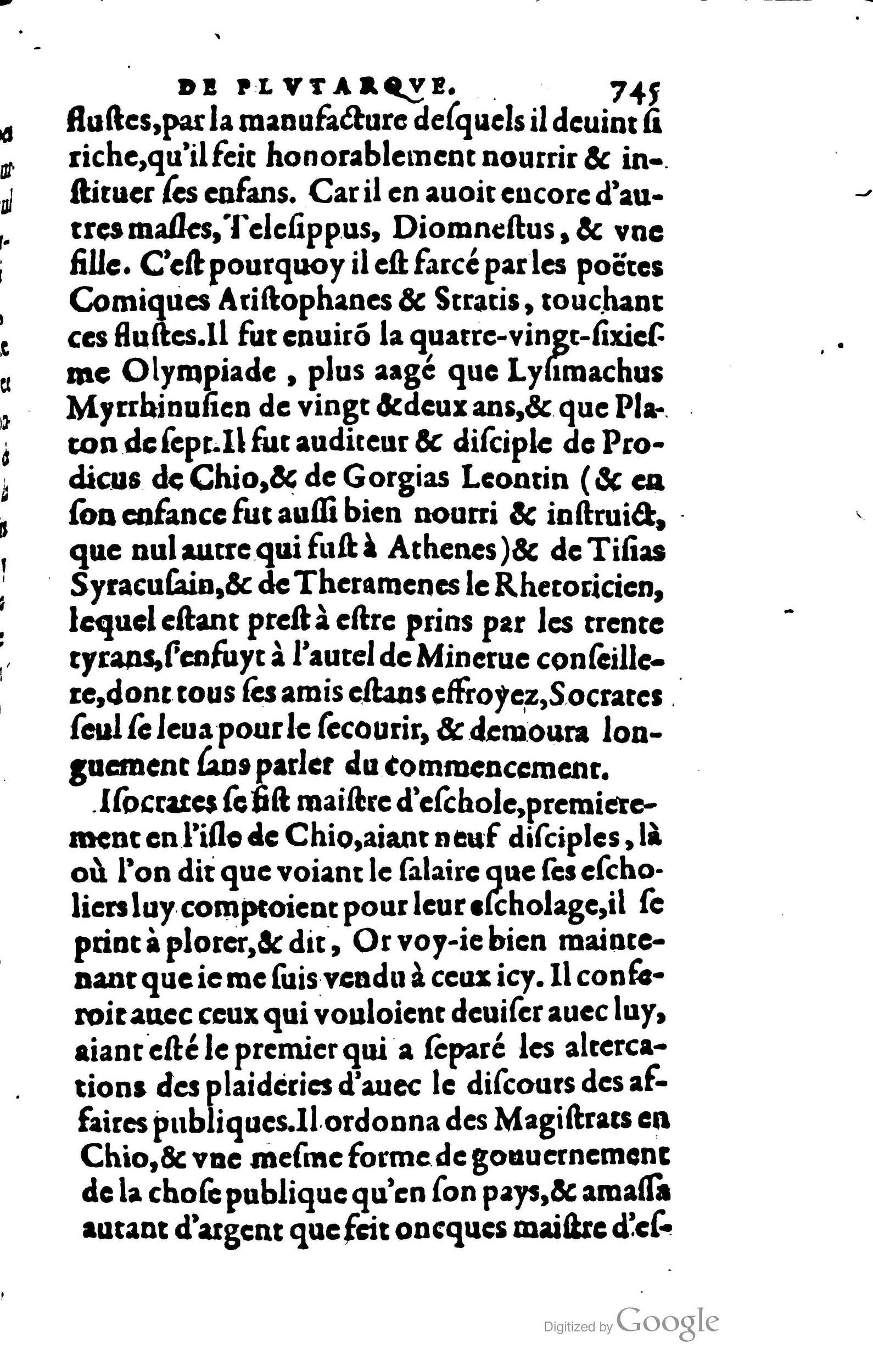 1578 - Jean Poupy - Trésor des morales de Plutarque - BSB Munich