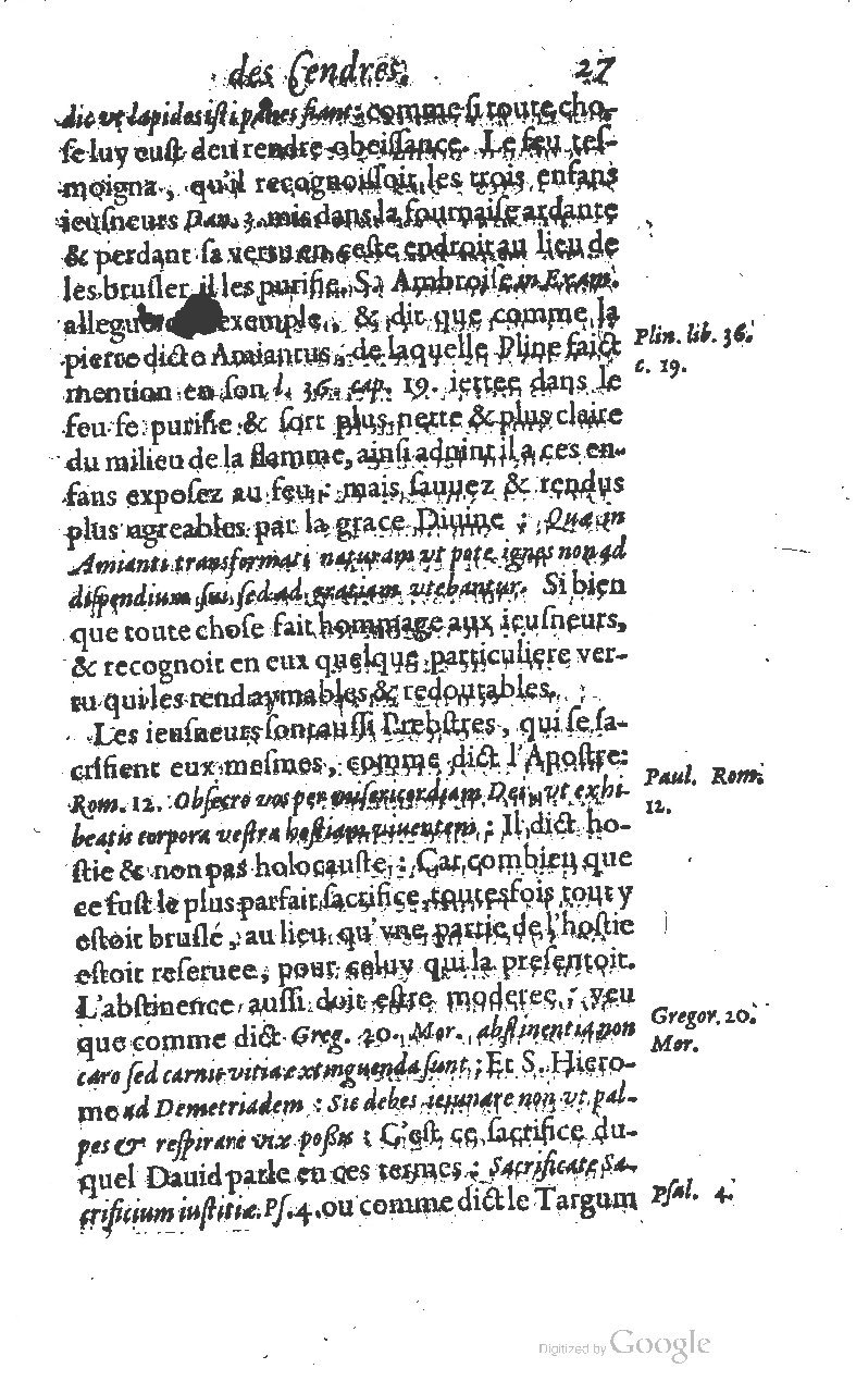 1607 - Nicolas Du Fossé - Trésor quadragésimal - T 01 - BM Lyon
