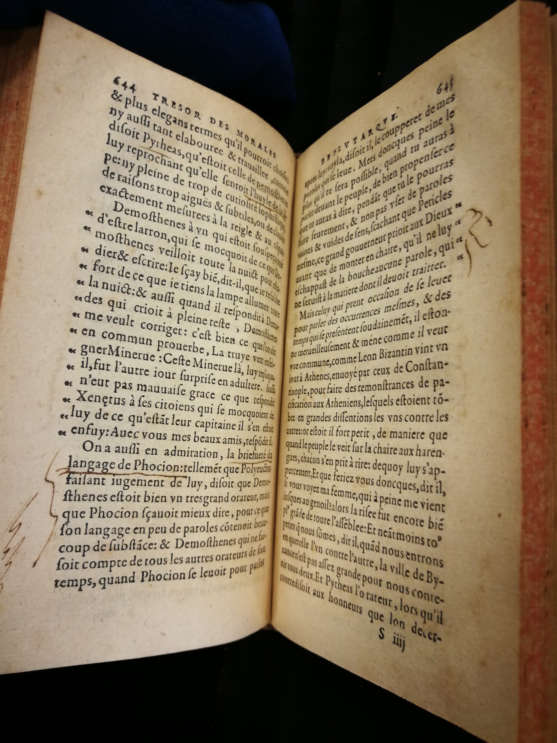 1577 - Jean Poupy - Trésor des morales de Plutarque - Les Méjanes, Aix-en-Provence