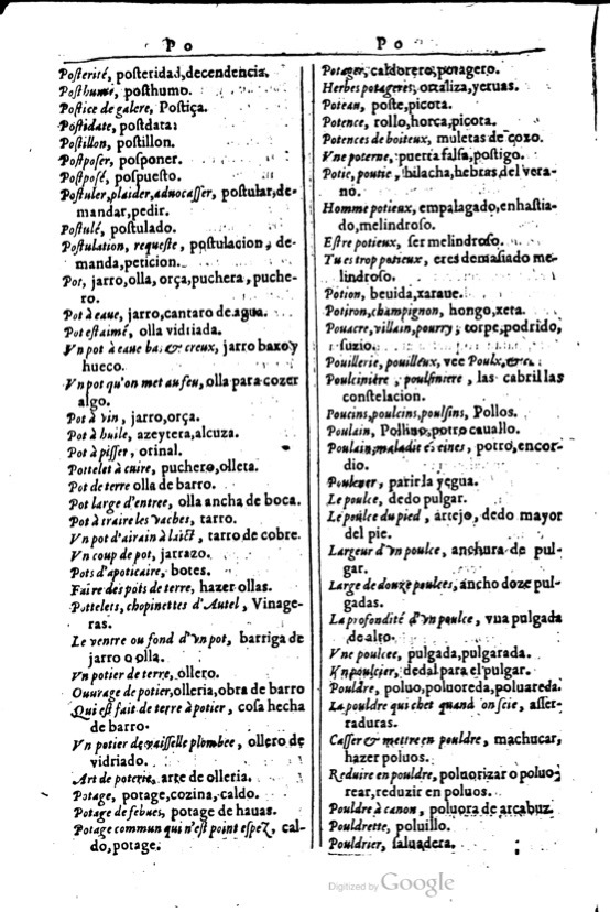 1616 - Veuve Marc Orry - Trésor des deux langues espagnole et française (Première et Seconde parties) - BM Lyon