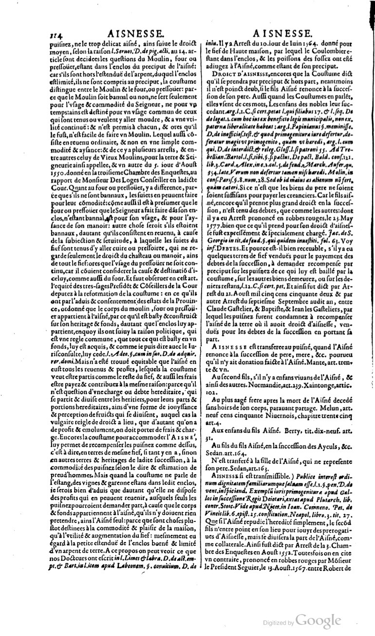 1629 - Veuve Nicolas Buon - Trésor du droit français (21754 T. 1) - BM Lyon