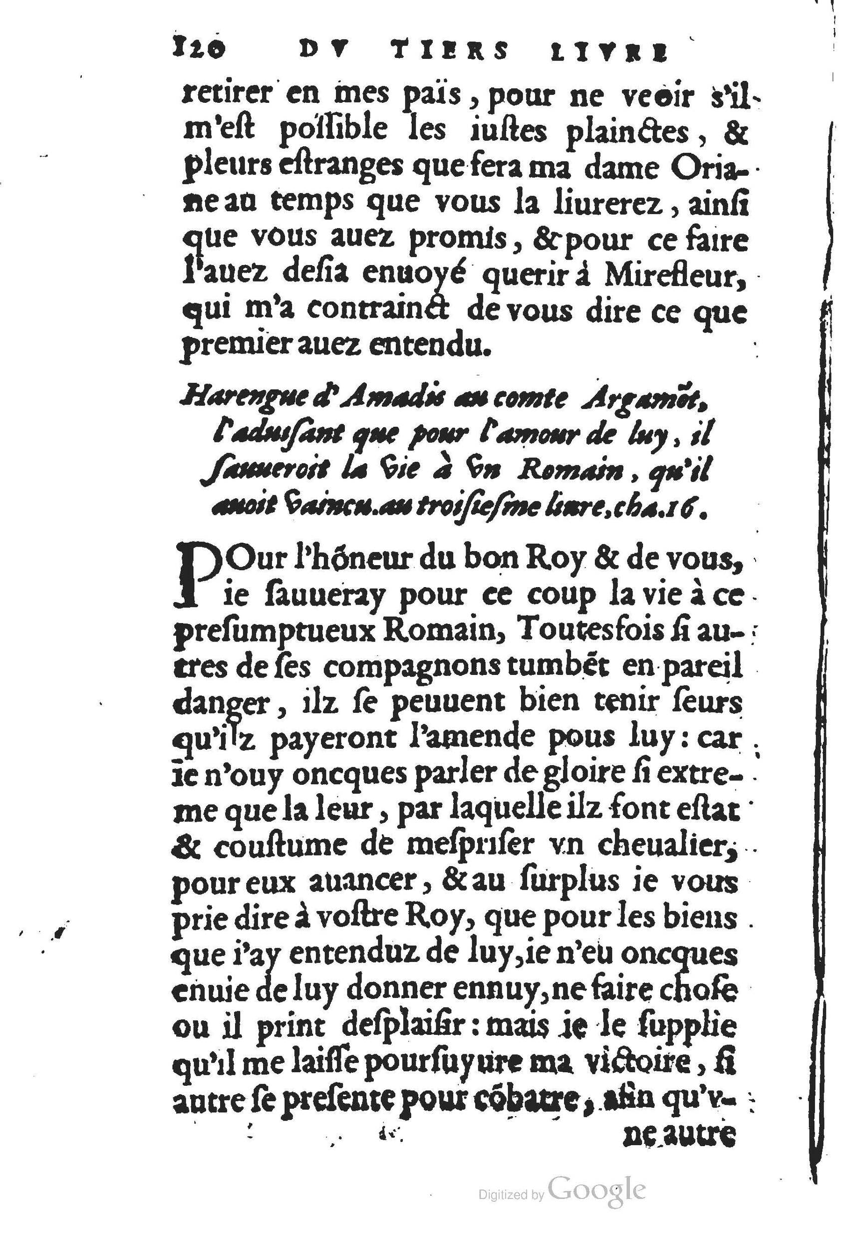 1560 - Jean d’Ogerolles et Gabriel Cotier Lyon - Trésor des Amadis - BSB Munich