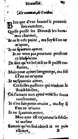 1623 - Jacques Cailloüé - Trésor ou recueil des chansons amoureuses - British Library