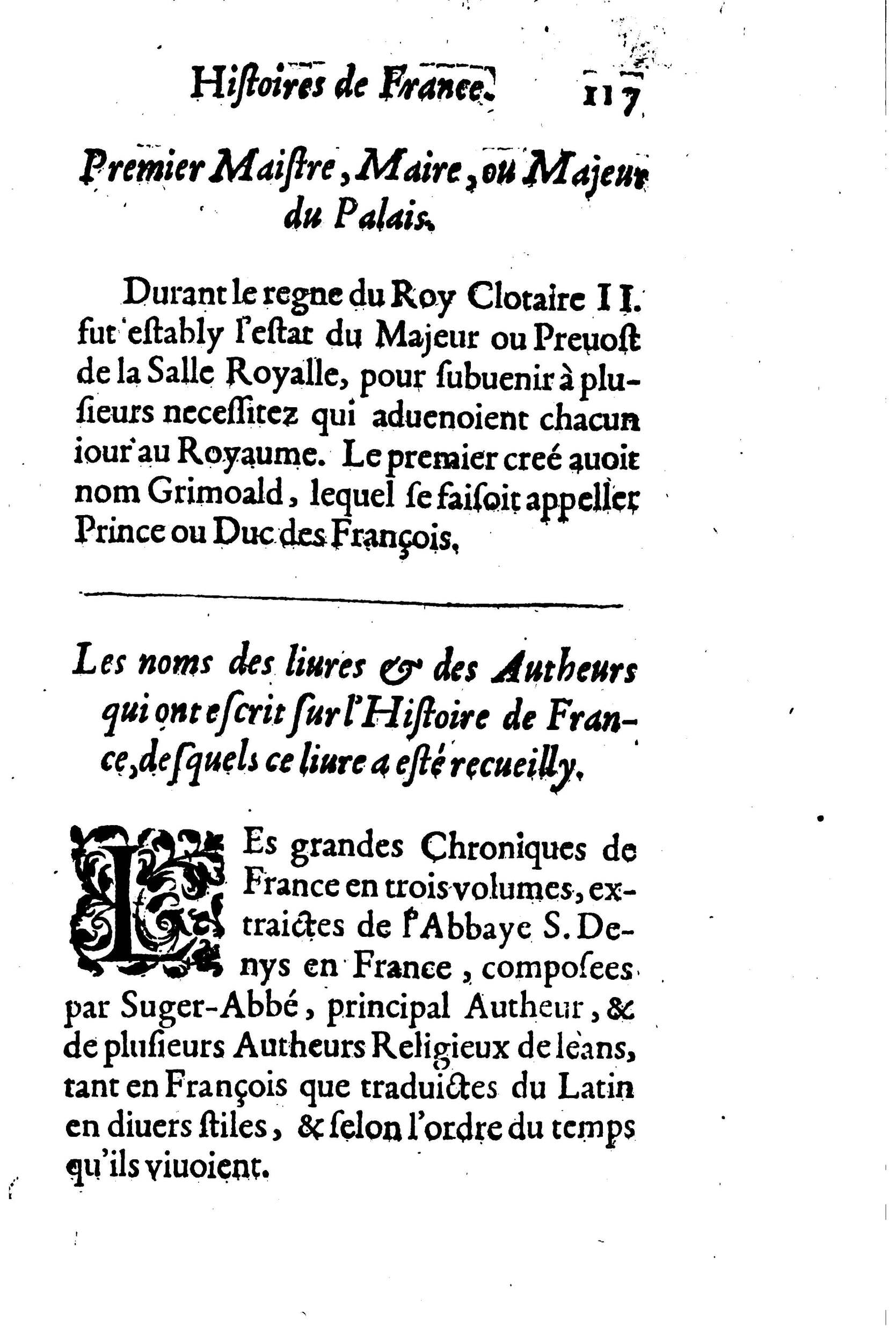 1633 - Jean Corrozet - Trésor des histoires de France - BM Lyon 1633 - Jean Corrozet - Trésor des histoires de France - BM Lyon