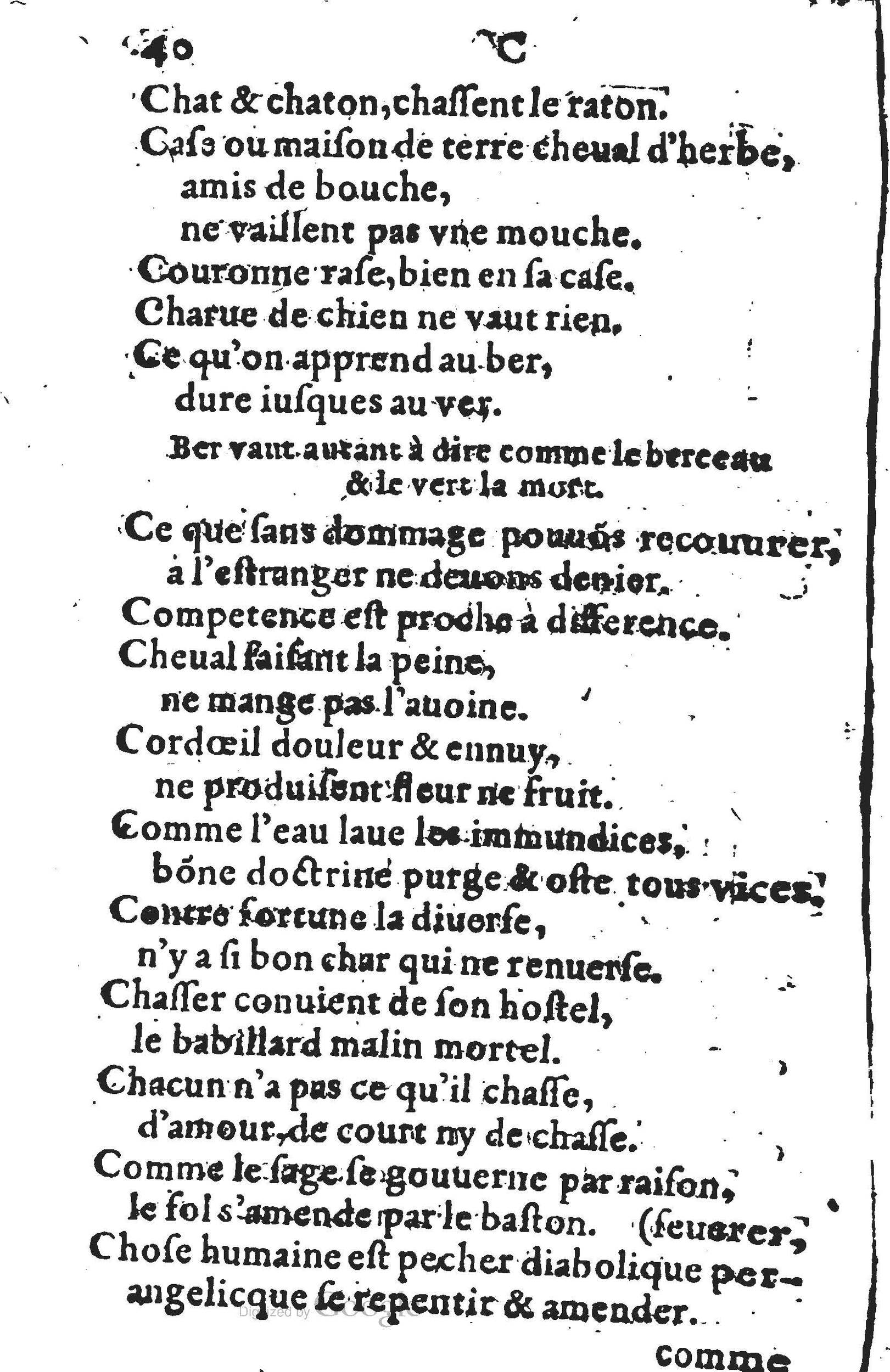 1578 - Nicolas Lescuyer - Trésor des sentences dorées - UGent