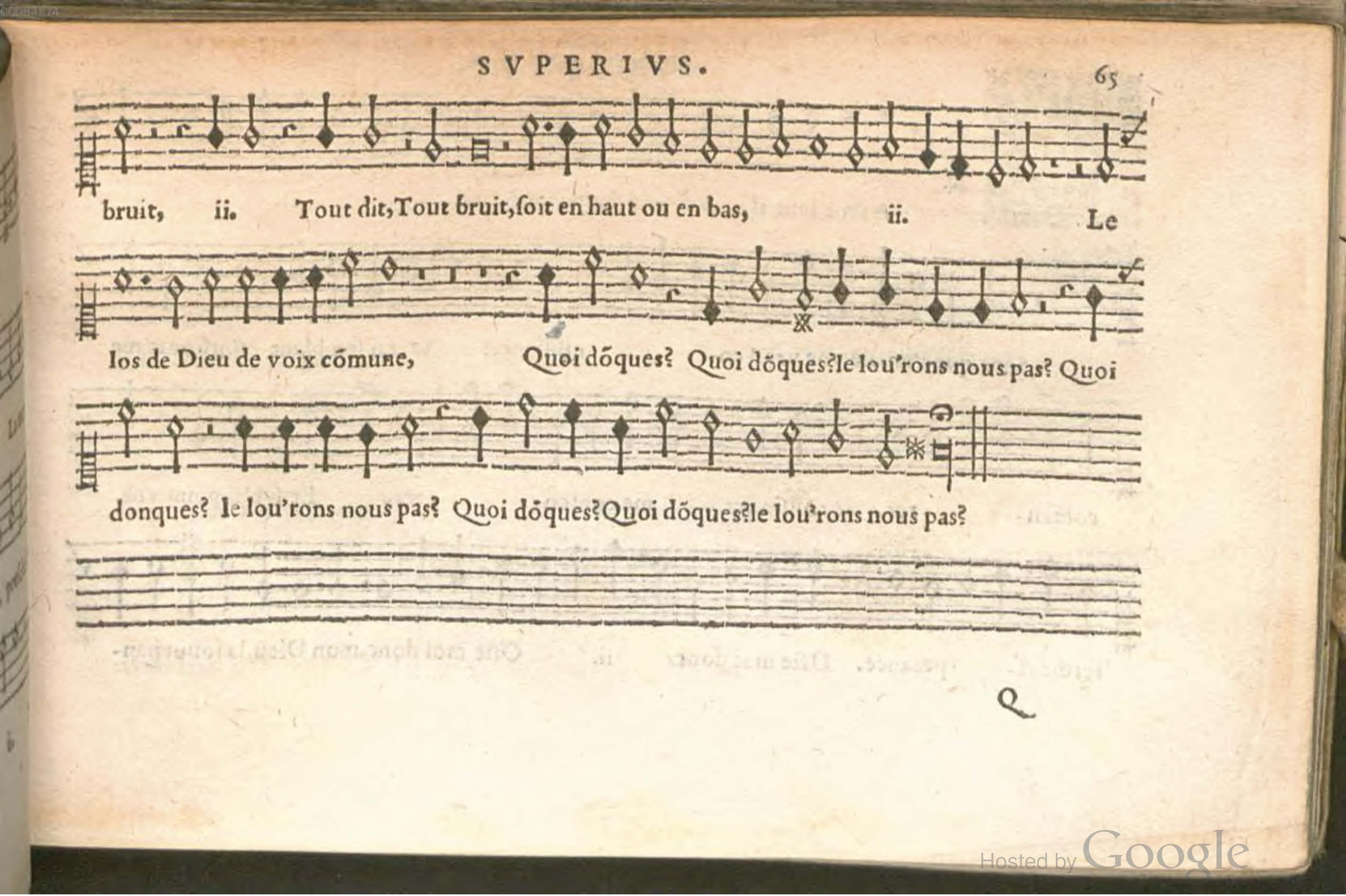 1576 - [Pierre de Saint-André] - Trésor de musique d’Orlande de Lassus Superius - BSB Munich