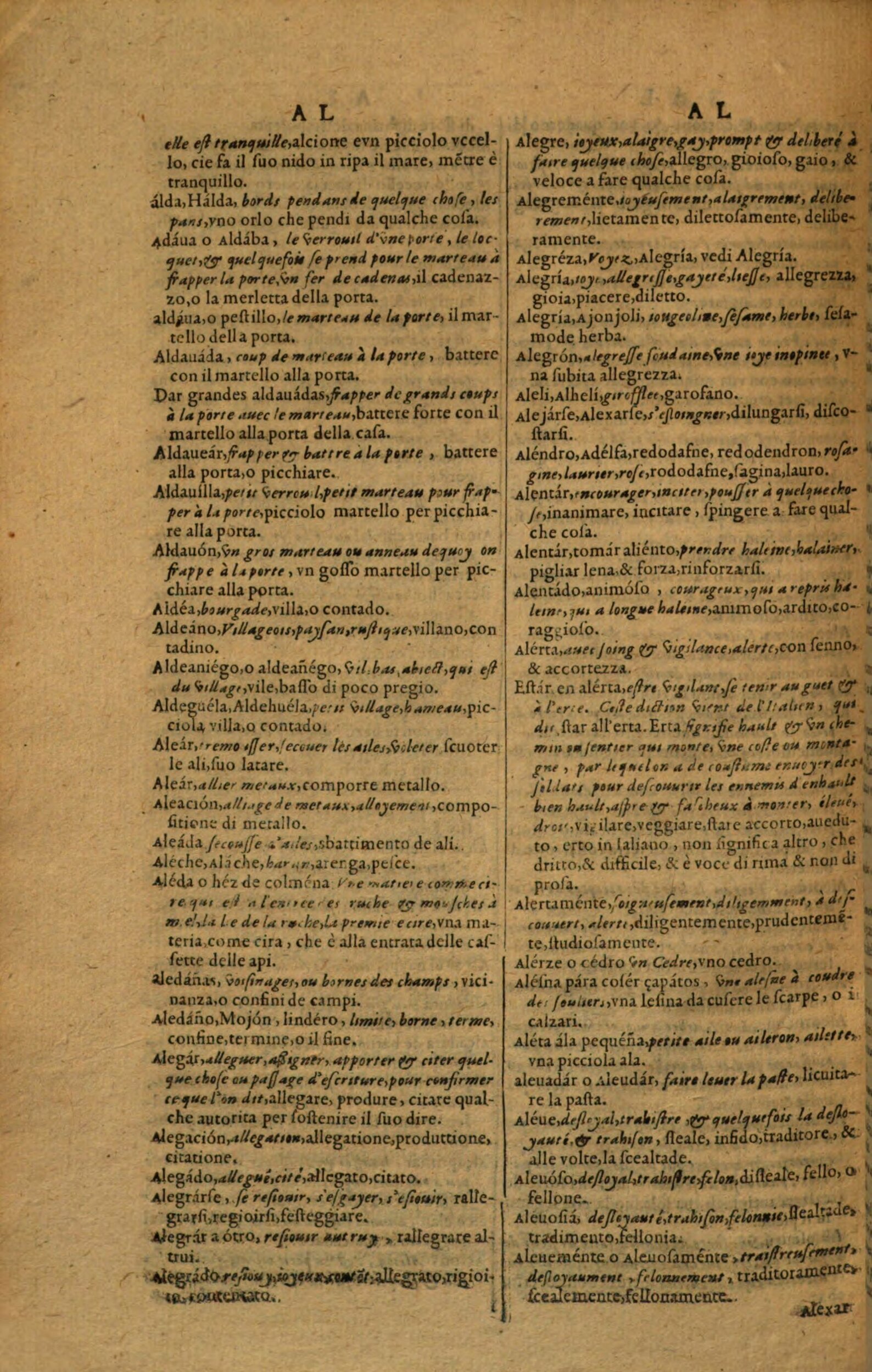 1617 - Samuel Crespin - Trésor des trois langues espagnole, française et italienne (Première partie) - Regensburg