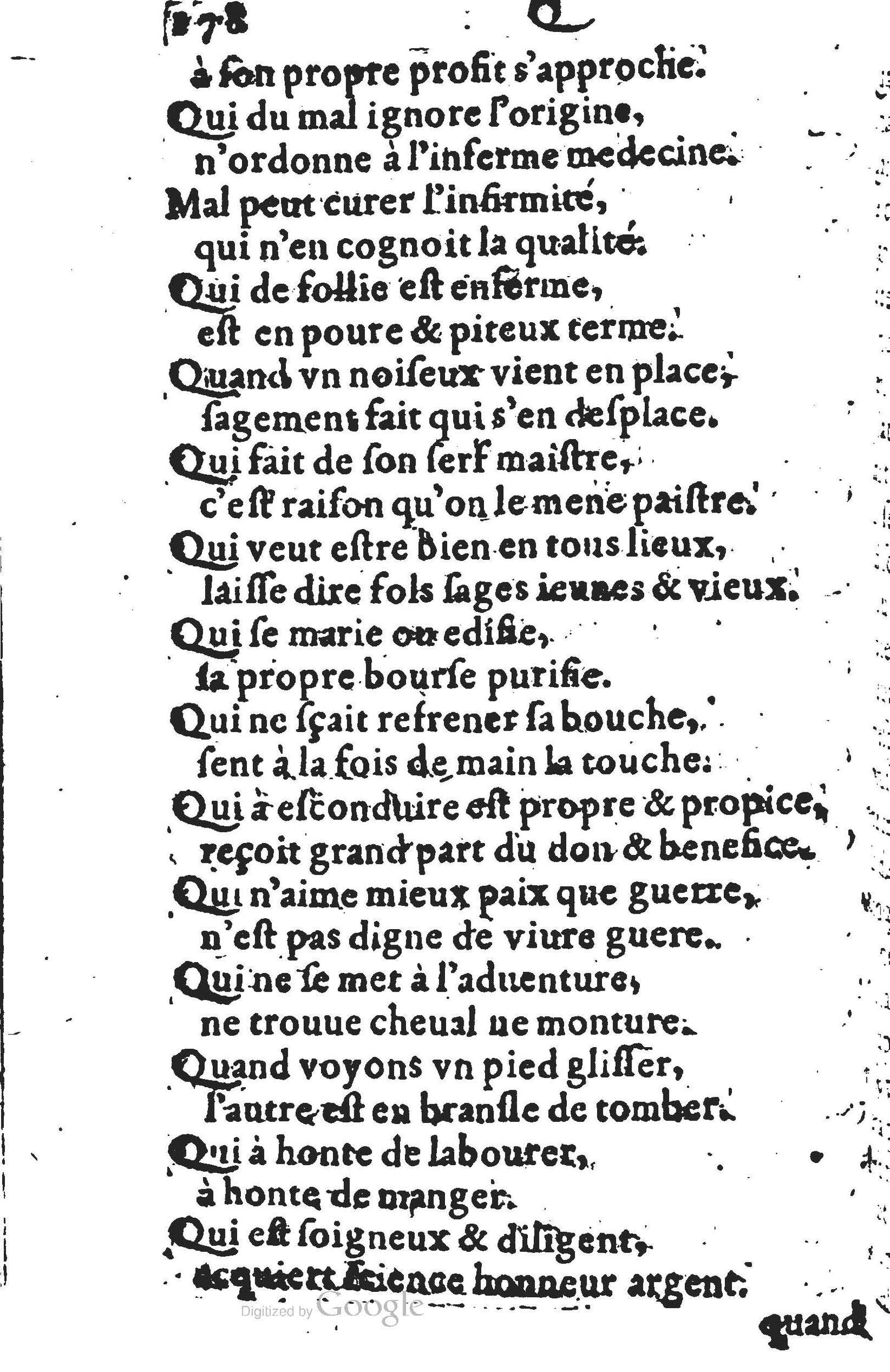 1578 - Nicolas Lescuyer - Trésor des sentences dorées - UGent