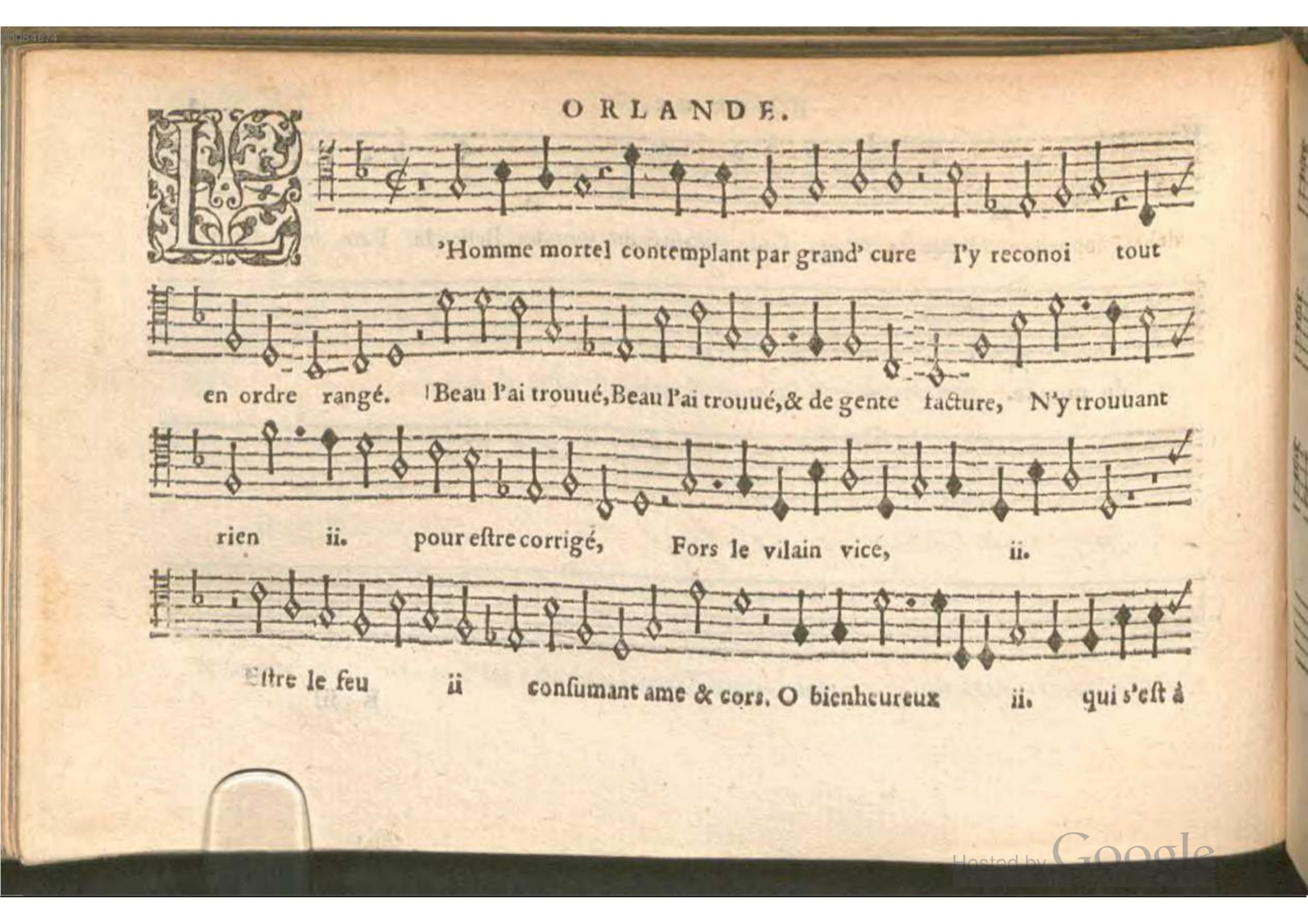 1576 - [Pierre de Saint-André] - Trésor de musique d’Orlande de Lassus Bassus - BSB Munich