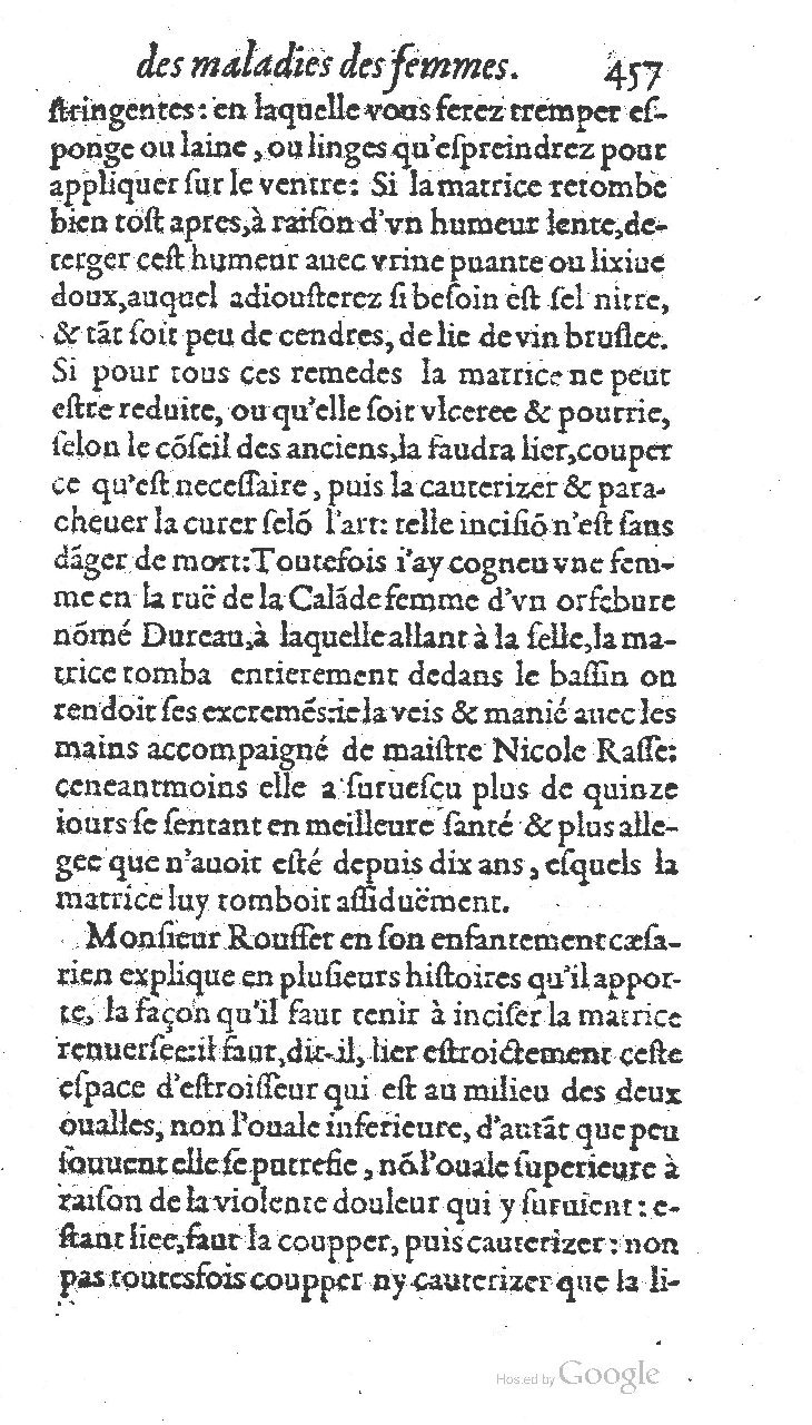 1585 - Jacques du Puis - Trésor des remèdes secrets pour les maladies des femmes - BnF 1585 - Jacques du Puis - Trésor des remèdes secrets pour les maladies des femmes - BnF