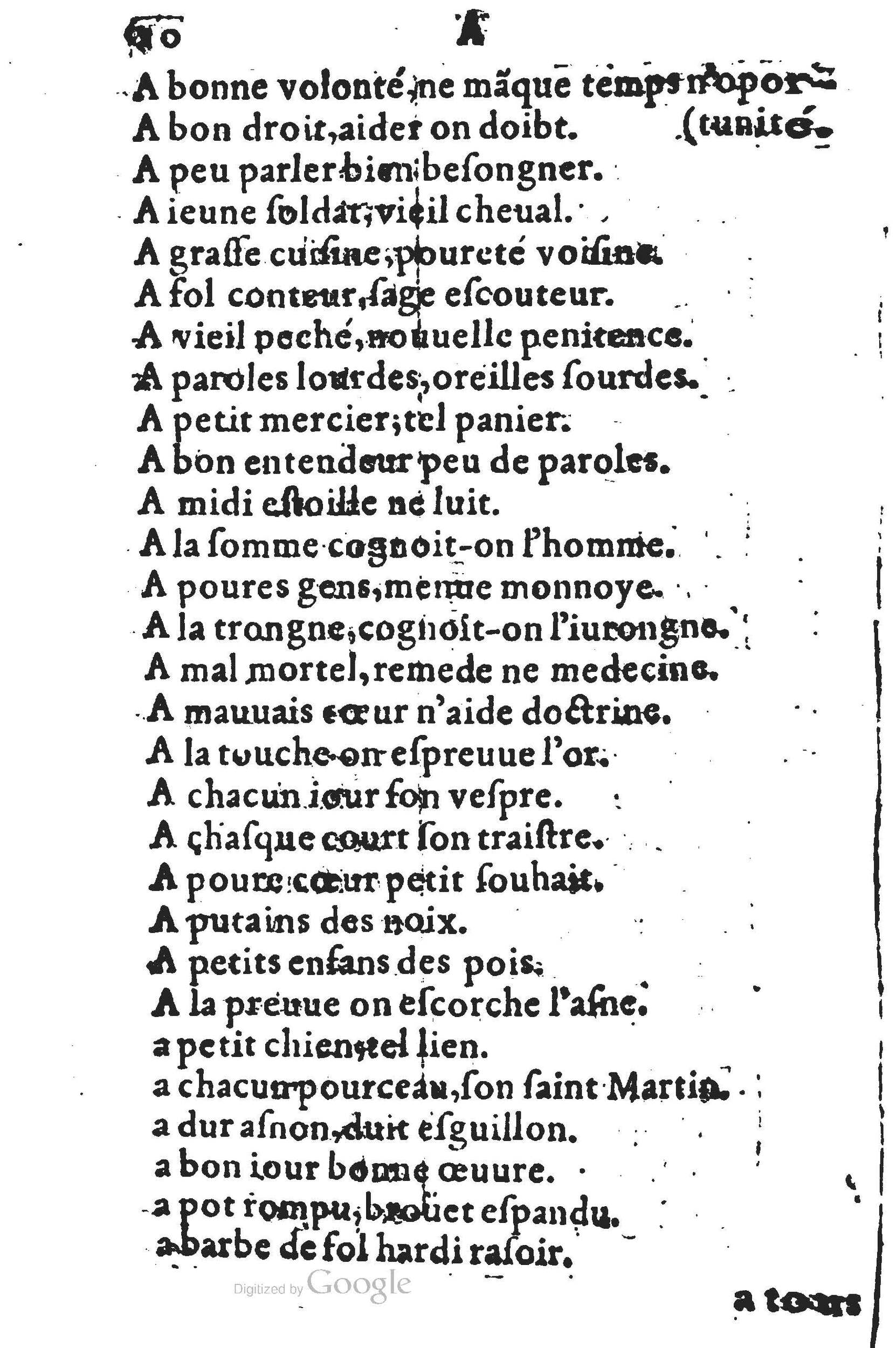 1578 - Nicolas Lescuyer - Trésor des sentences dorées - UGent
