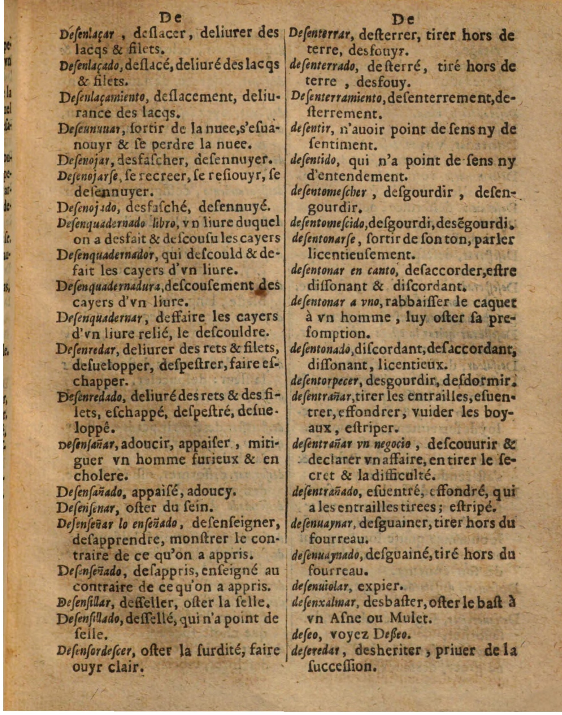 1625 - Hubert Antoine - Trésor des deux langues espagnole et française - Augsbourg
