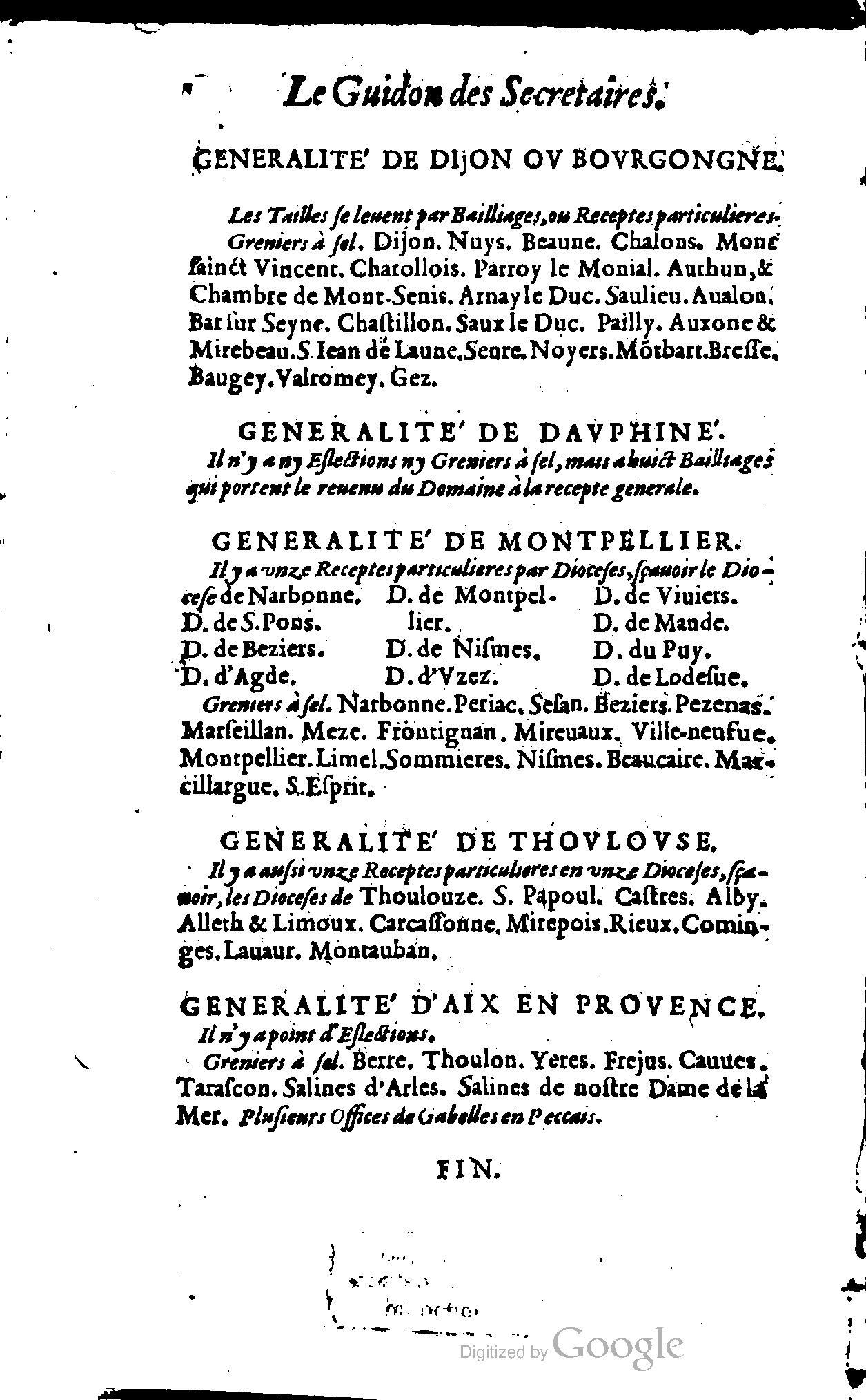 1614 - Jean Richer - Trésor du nouveau style et protocole de la chancellerie de France - BSB Munich