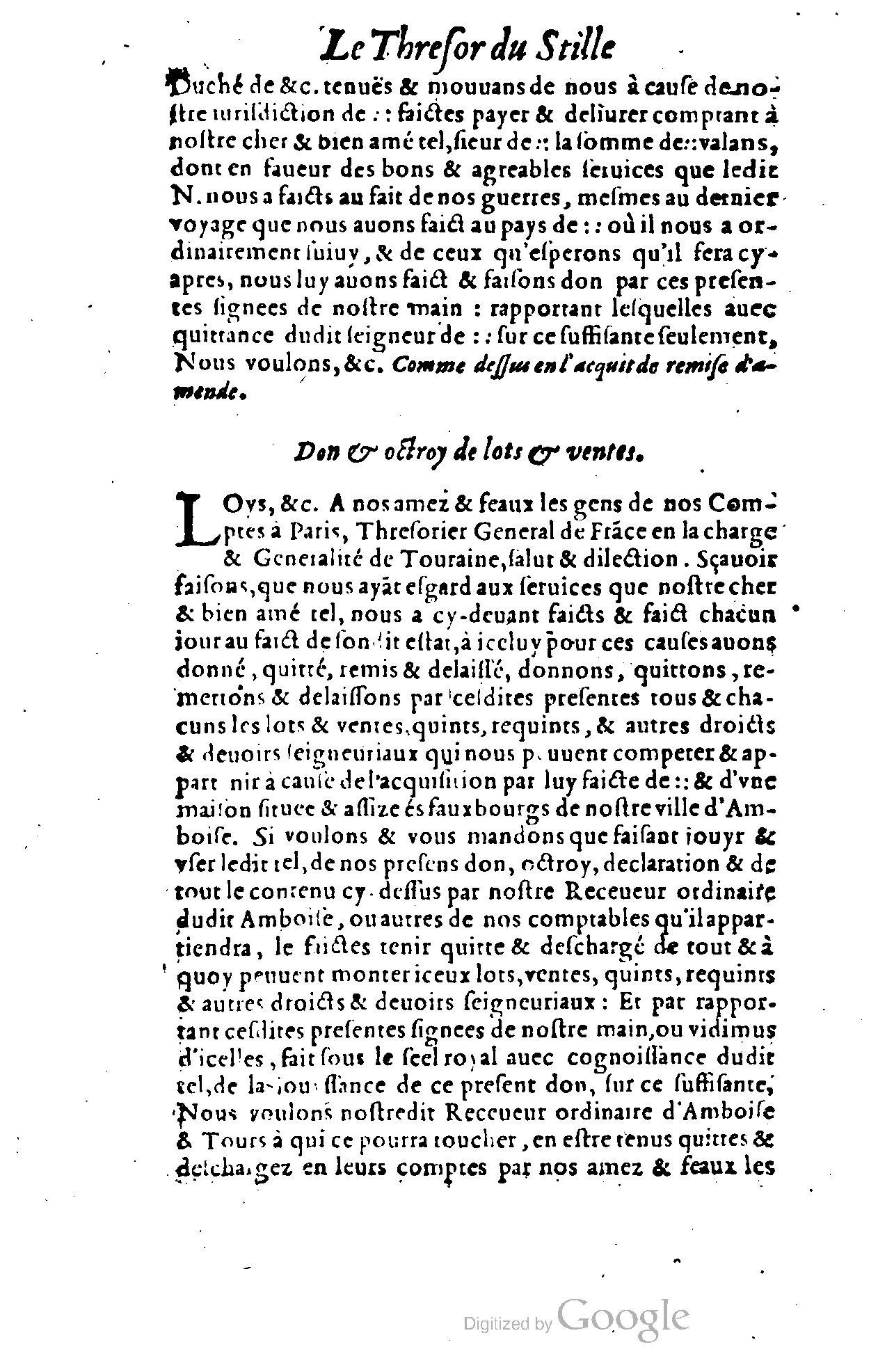 1614 - Jean Richer - Trésor du nouveau style et protocole de la chancellerie de France - BSB Munich