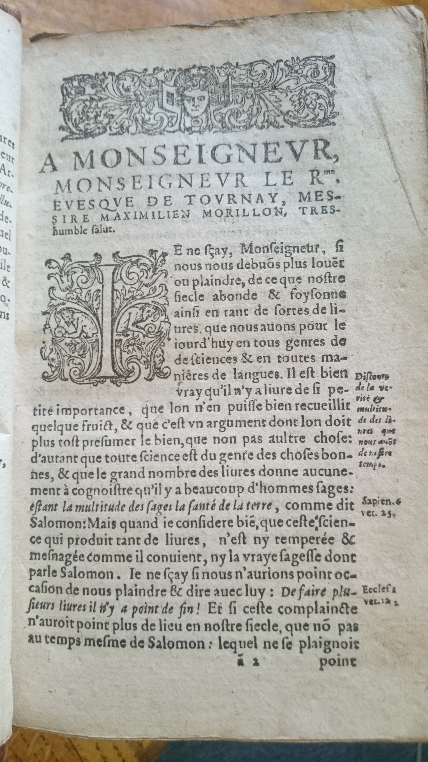 1599 - Balthazar Bellère - Trésor des faits et dits mémorables des hommes saints et illustres - Douai Quincy