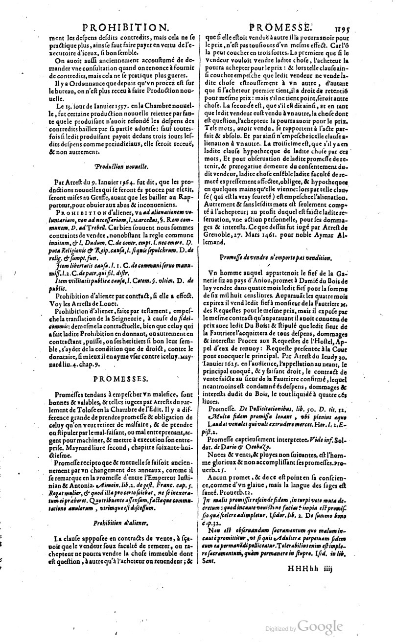 1629 - Veuve Nicolas Buon - Trésor du droit français (29620 T. 2) - BM Lyon