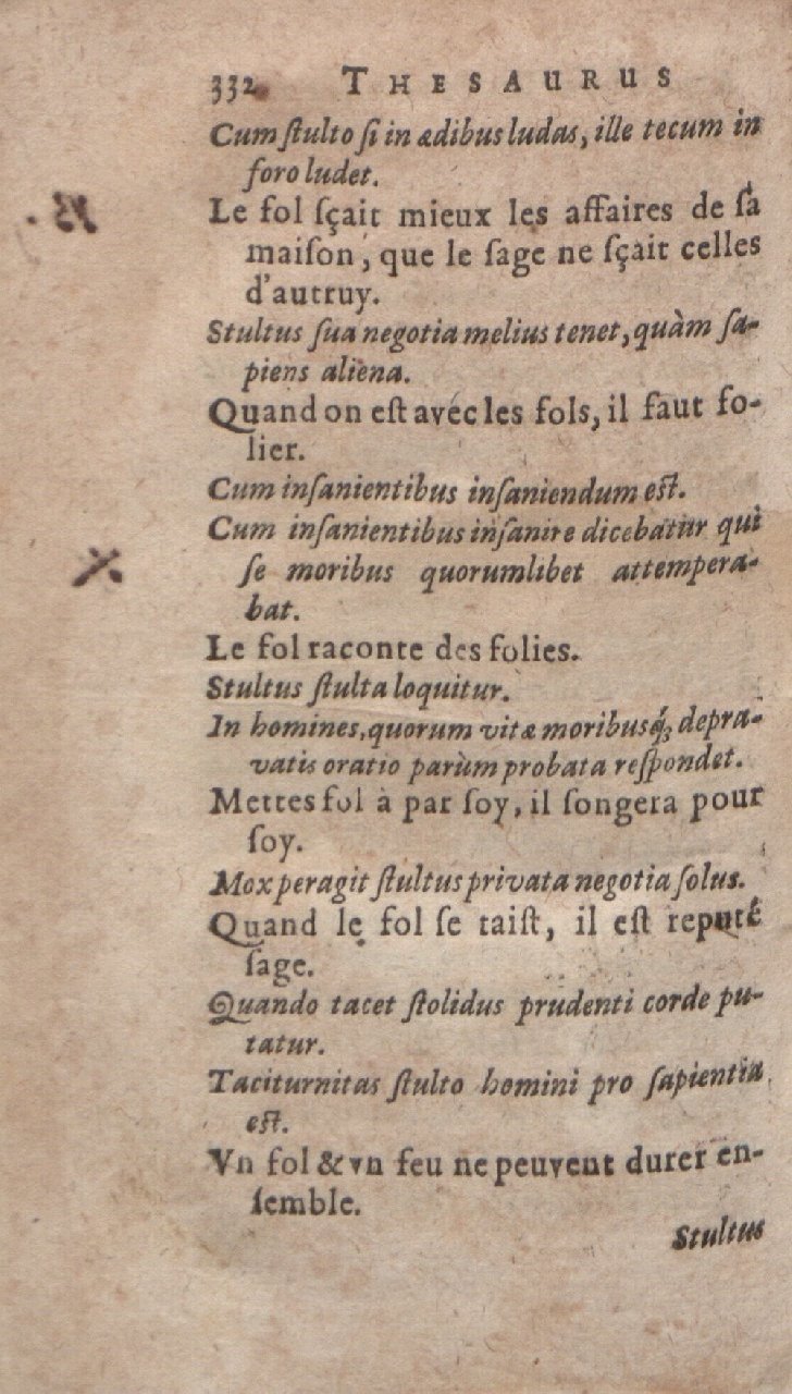 1612 - Dominicus Custos - Trésor des proverbes français  - Bibliopol-Olomuc